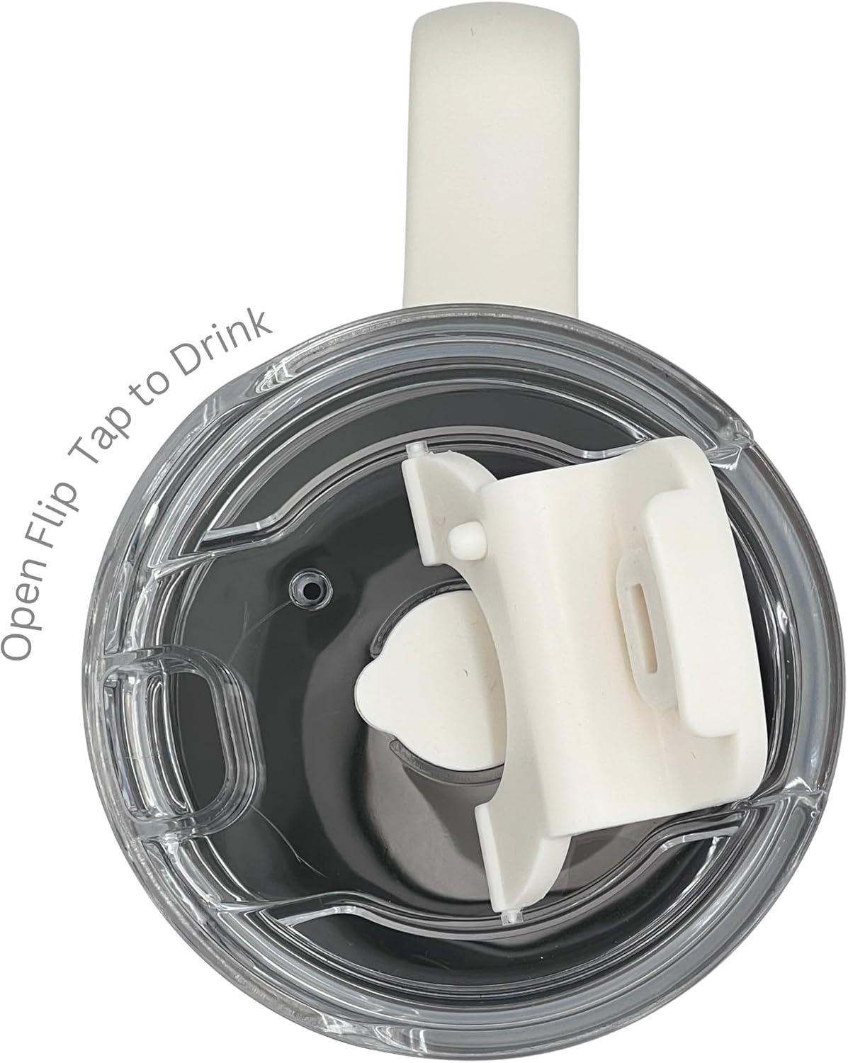 40 oz Insulated Tumbler with Handle, Stainless Steel, Leakproof Lid and Straw, Cup Holder Friendly (Cream)