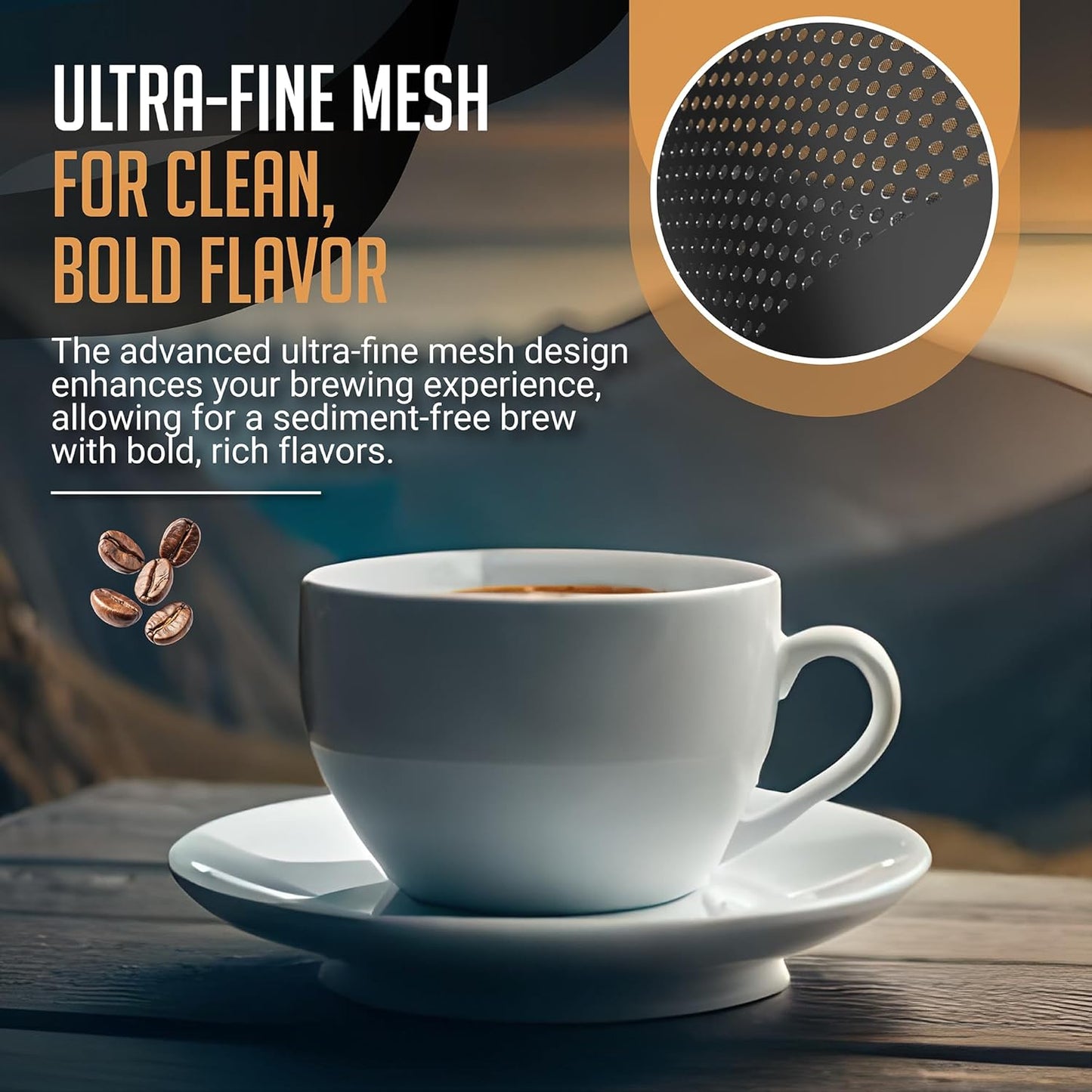 HEXNUB Reusable Coffee Filter for Fellow Stagg XF - Stainless Steel Paperless Pour Over Brewing, Sustainable Mesh Filter for Fellow Coffee Makers