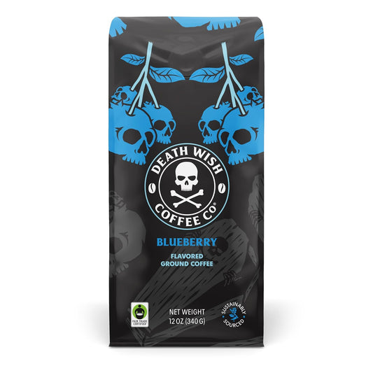 Death Wish Coffee, Fair Trade, Ground Blueberry Coffee, 12 oz