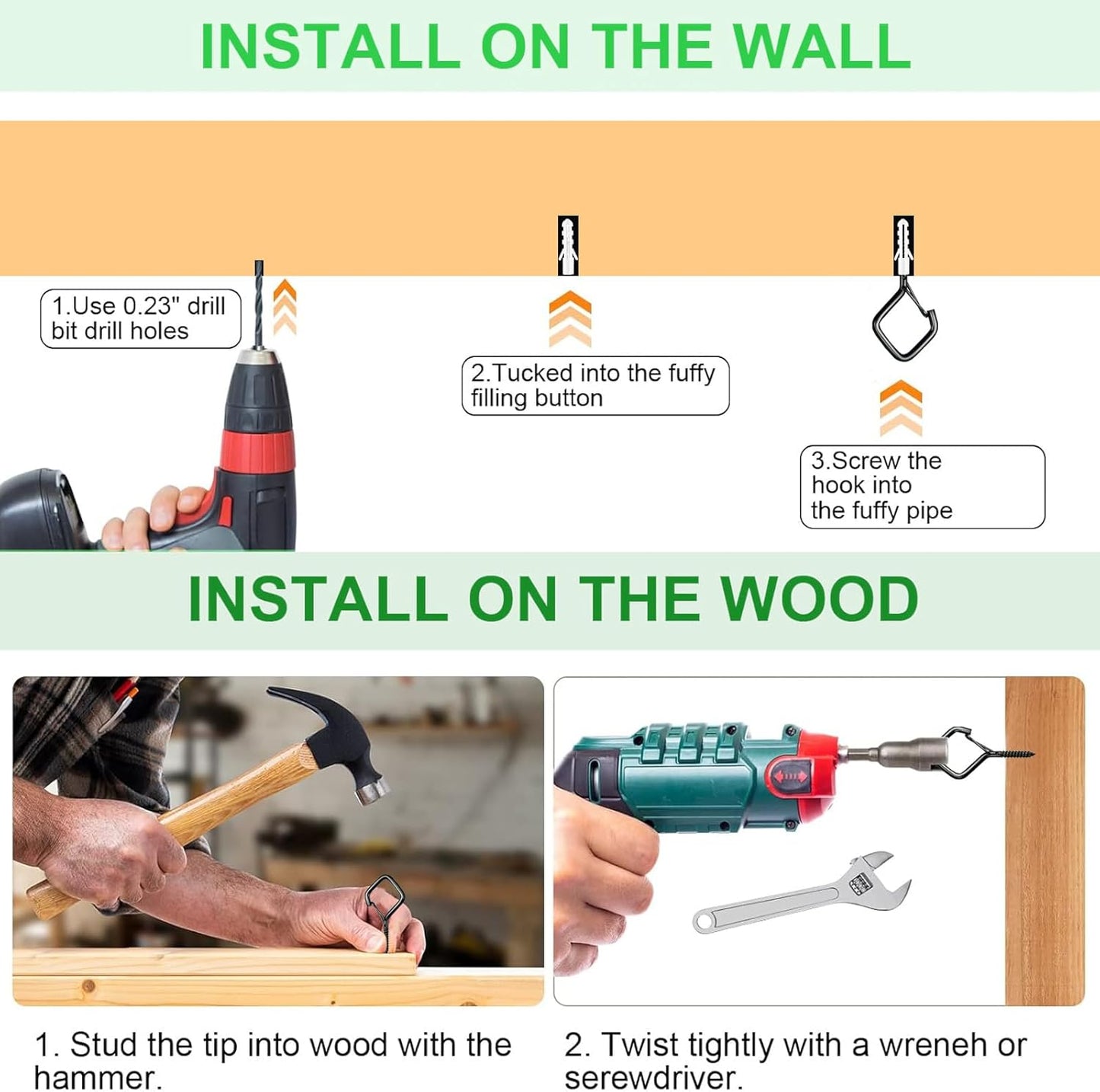 35 PCS Eye Screw Hooks for Hanging Heavy Duty with Safety Buckle.Metal Ceiling Hooks for Hanging Plants,Cup,Wind Chime,Bird Feeders,Christmas String Lights at Indoor&Outdoor,2.36 Inches Black