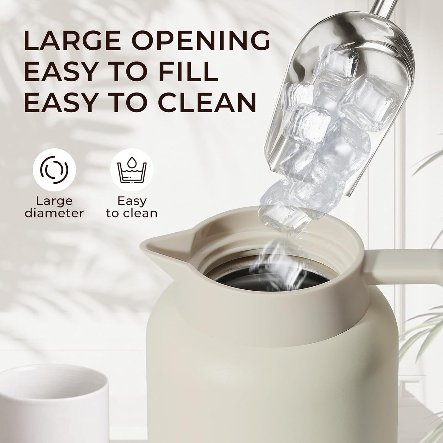 2 Pack 49oz Thermal Coffee Carafe and 15oz Insulated Water Bottle, Stainless Steel Vacuum Thermal Carafes and Water Bottle for Keeping Coffee, Tea, Water - Keep 12 Hours Hot, 24 Hours Cold