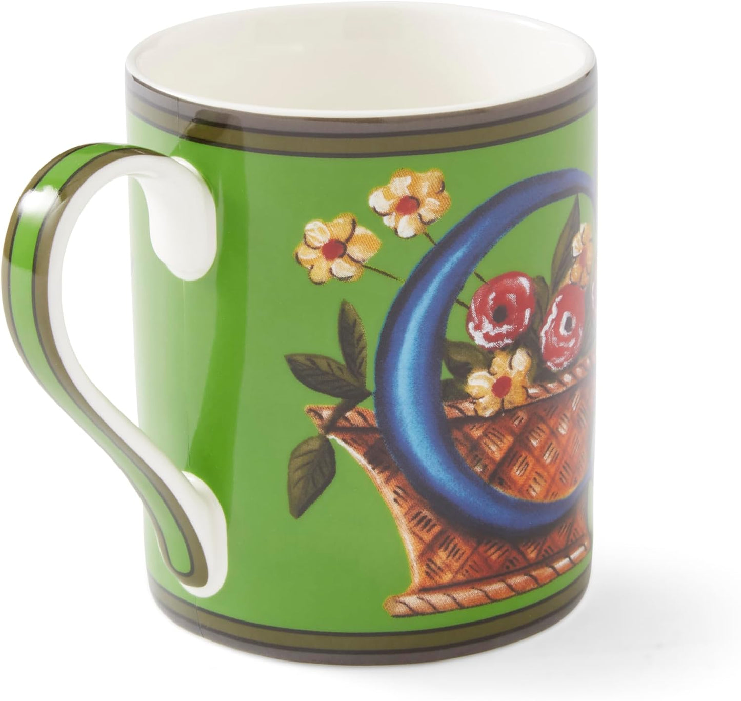 Spode Kit Kemp 12oz Mug, C Initial - Fine China Coffee Cup with Floral Alphabet Design, Custom Letter Mug for Unique Gift Giving - Personalized Kitchen Drinkware, Dishwasher Safe & Stylish