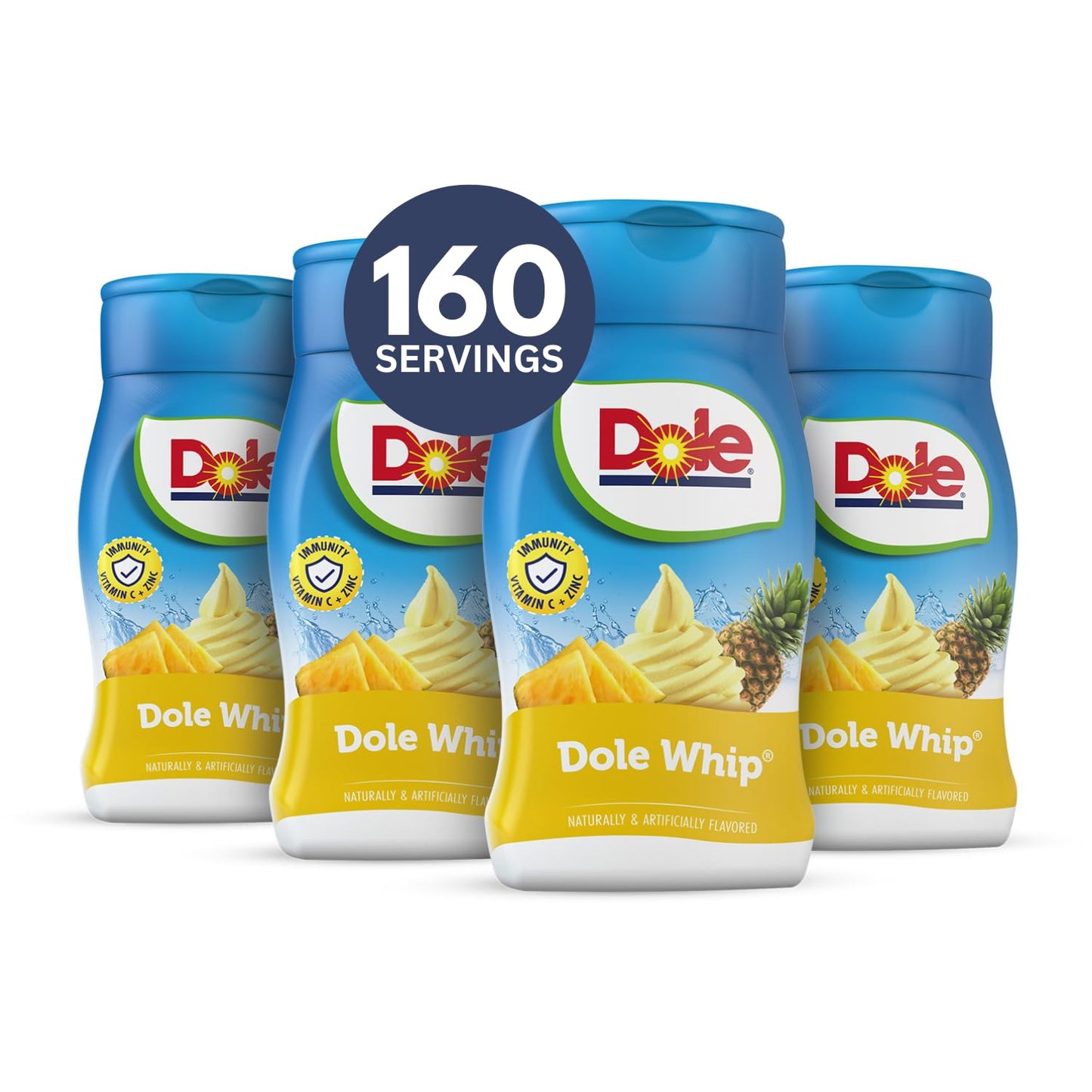 Dole Pineapple Whip Liquid Water Enhancer - Sugar Free & Delicious, Makes 160 Flavored Water Beverages - Pack of 4