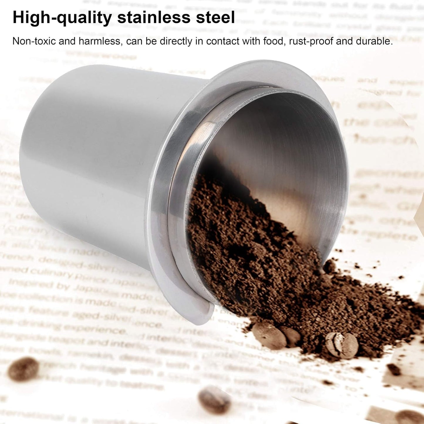 51mm Coffee Dosing Cup, Stainless Steel Coffee Bean Dosing Cup, Coffee Dosing Cup Suitable for Milk Tea Shop Coffee Shop Italian Coffee Machine