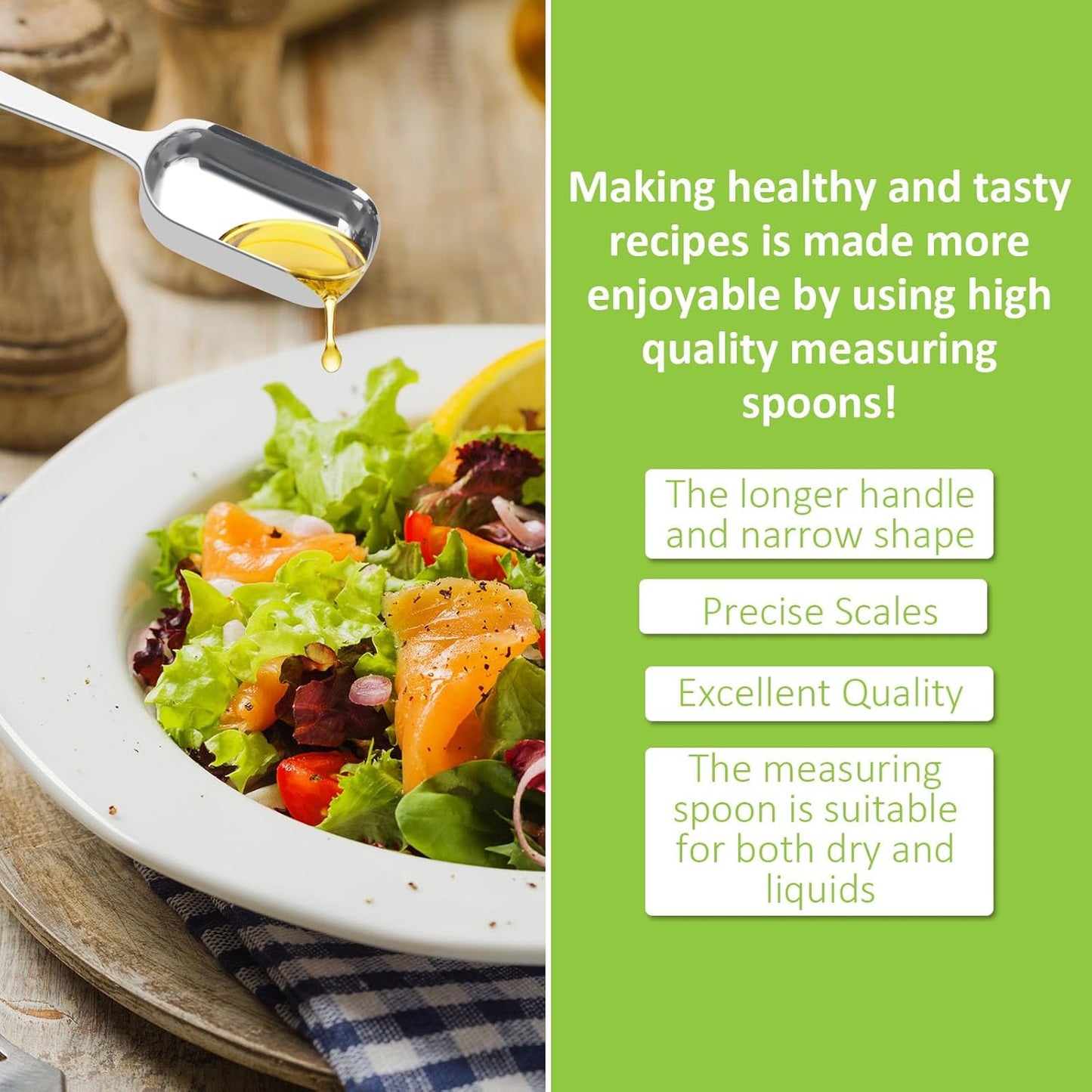 2 Pcs 1 Tablespoon(15 mL | 3 Tsp | 1 Tbsp | 15 cc | 1/2 oz) Stainless Steel Single Measuring Spoon, Long Handle Metal Measuring Spoon, Kitchen Gadgets for Cooking & Baking