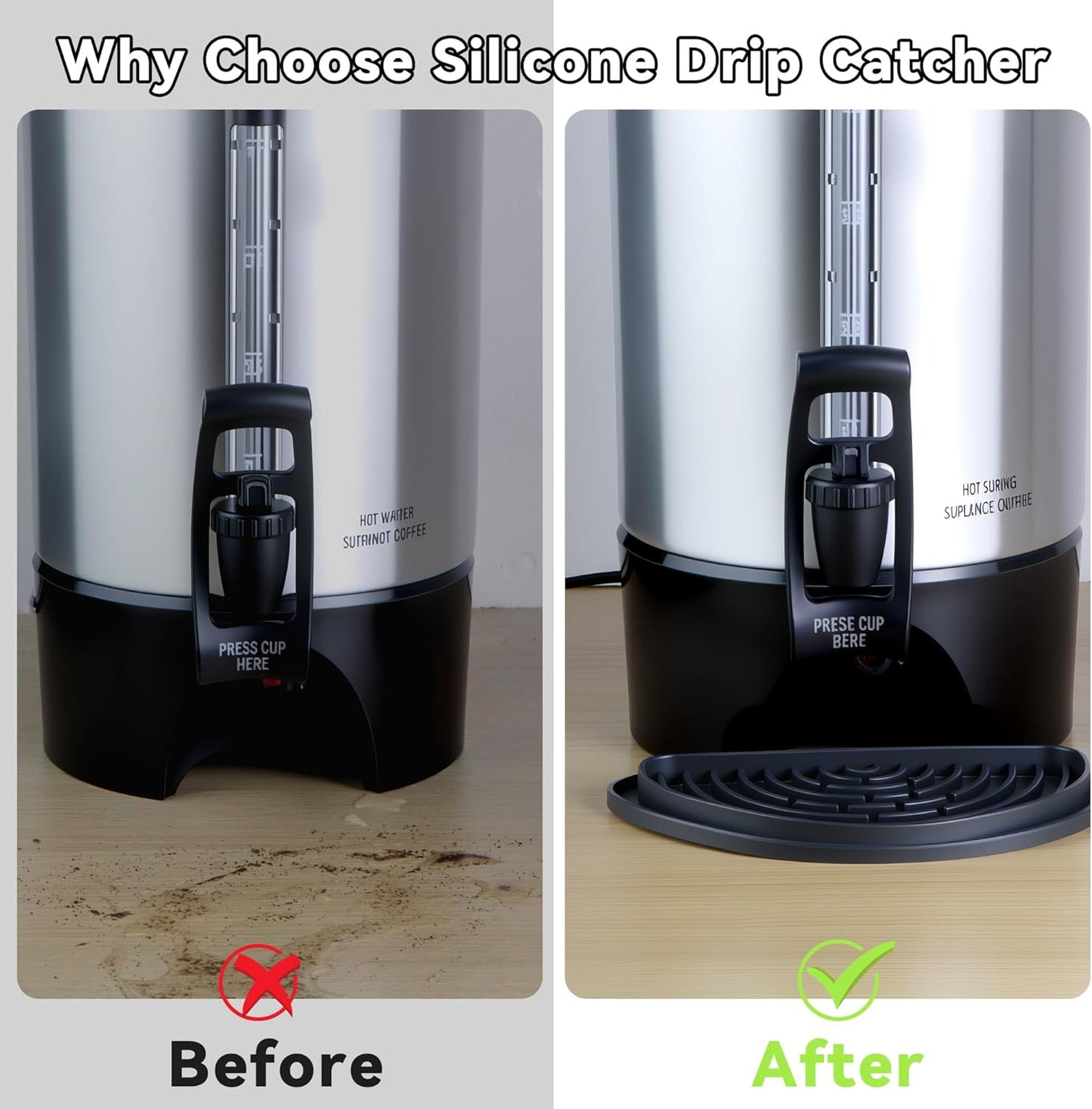 4 Pack Coffee Drip Tray for Hamilton Beach 45 Cup Coffee Beverage Dispenser, Silicone Drip Pan for Drink Dispenser