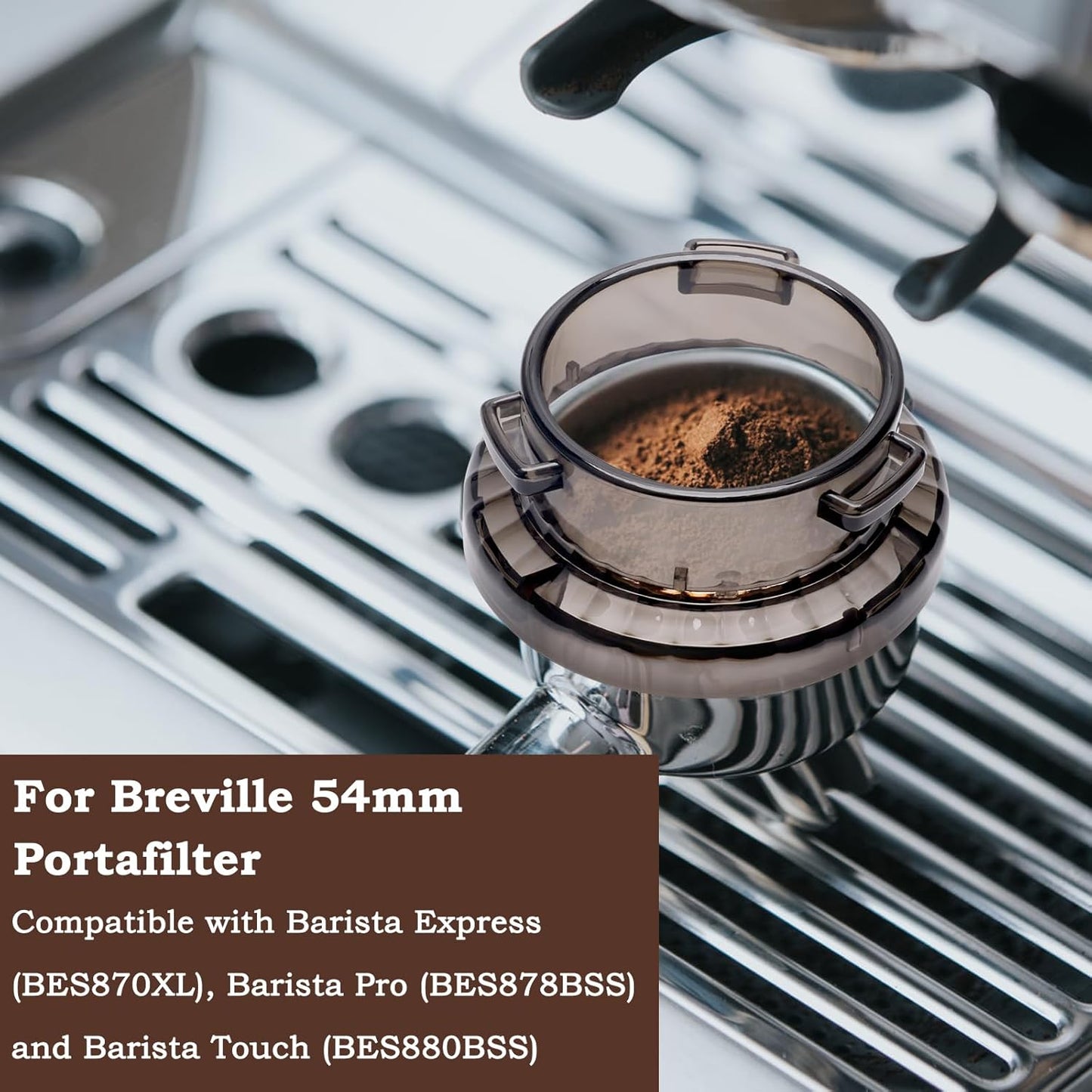 54mm Dosing Funnel, Catcan Lightweight Espresso Portafilter Funnel for Breville Series Barista