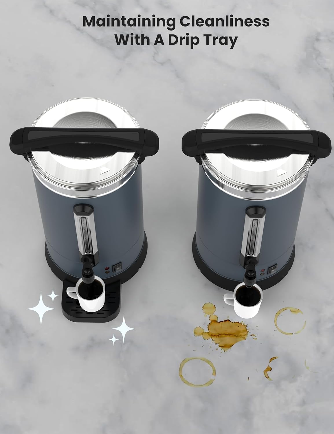 80 Cups Coffee Urn,12L Gallon Double Wall Commerical Coffee Maker for Buffet Catering Wedding Gathering,Large Capacity Hot Coffee Dispenser,Stainless Steel Hot Water Urn