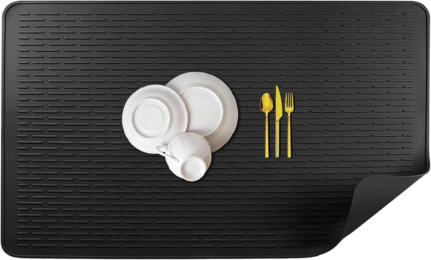 Golener Silicone Stove Cover - 36.5" x 20.5" Electric Stove Protector, Food Grade, Foldable, Easy Clean, Heat-resistant Silicone Mat for Glass, Black