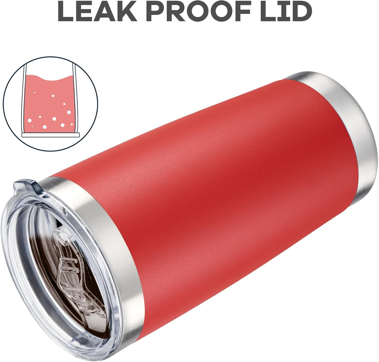 20 oz Tumbler with Lid Stainless Steel Insulated Tumblers Bulk Double Wall Vacuum Cups Powder Coated Travel Mug Keep Drinks Cold and Hot, Wine Red, 4 Pack