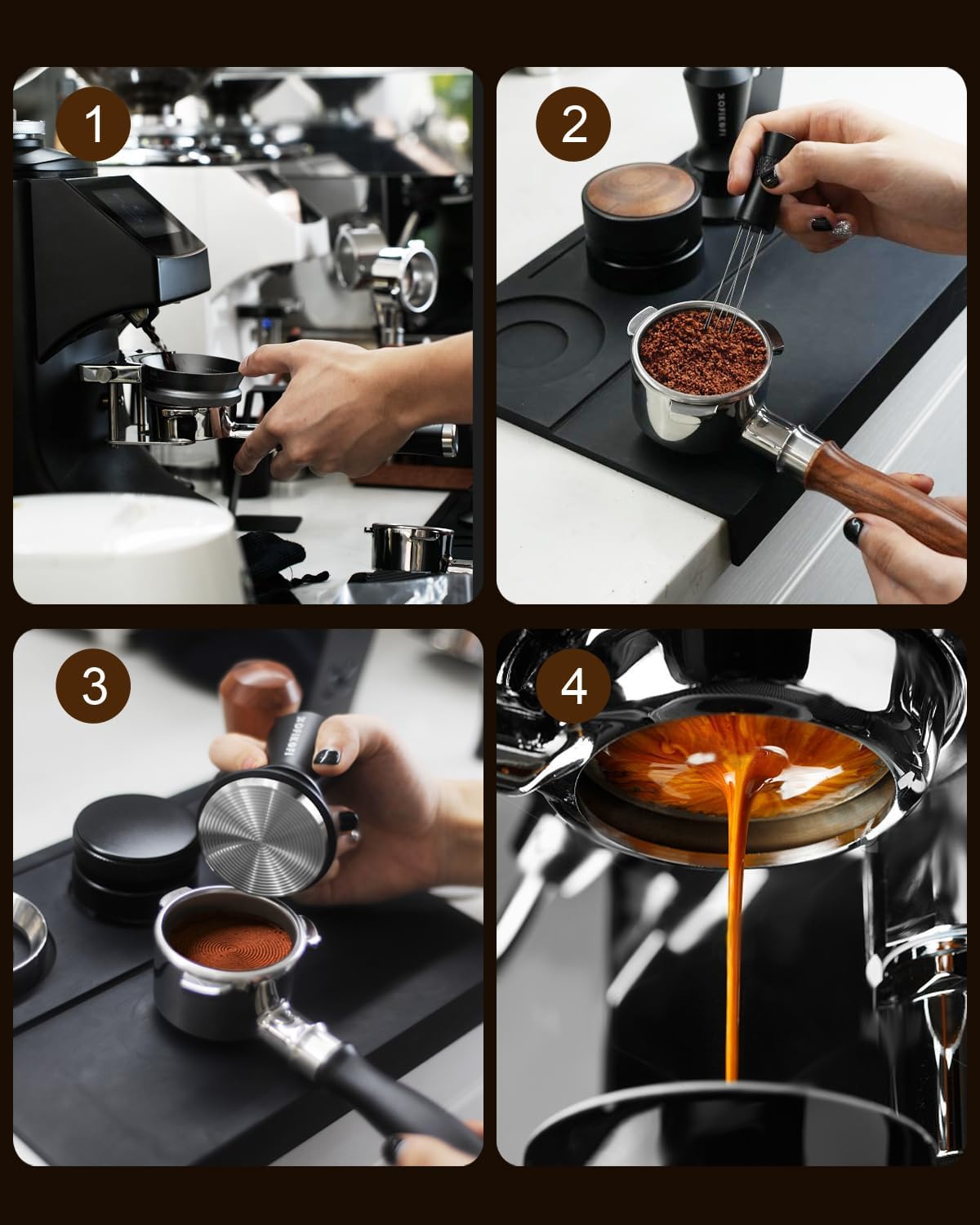 58mm Bottomless Portafilter For Breville, 2 Ears Slim Naked Portafilter Fits Breville Espresso Machines BES900XL, BES920XL, BES980XL, BES990BSS with Aluminum Handle, 18g Double Shot Filter Basket