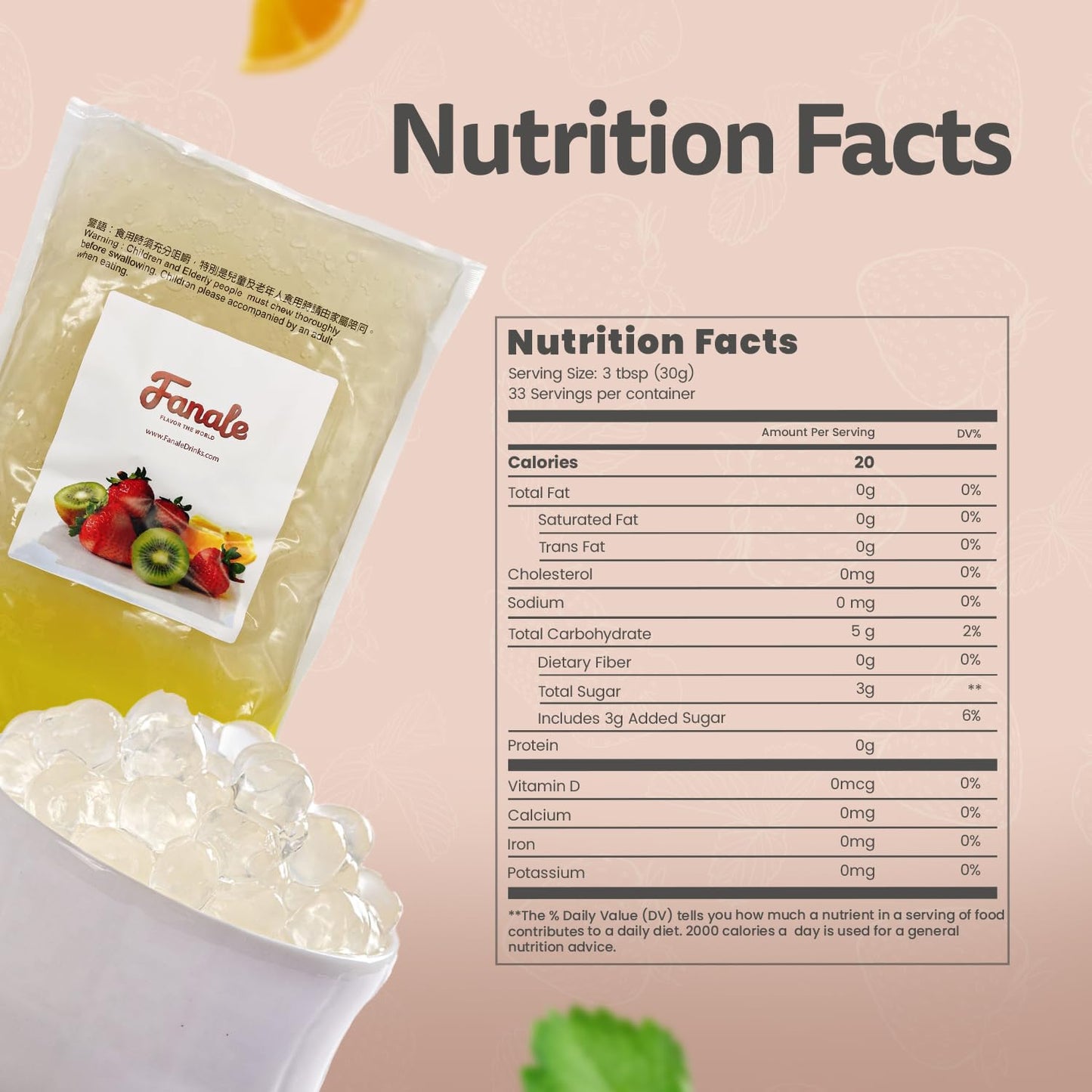 Fanale Crystal Agar Boba, Crystal Jelly Ball, Ready to Serve, Soft Chew Texture, Instant Boba Pearls for Bubble Tea, Frozen Yogurt, Shaved Ice & Dessert’s Topping