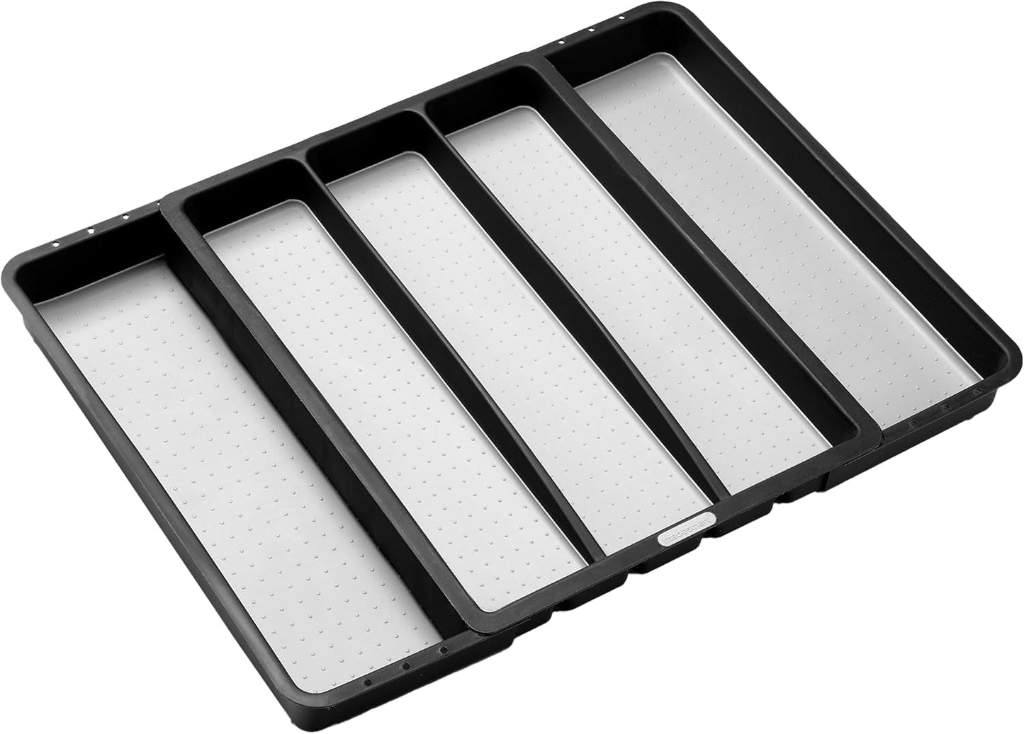 madesmart Expandable Utensil Tray - Granite| CLASSIC COLLECTION| 5-Compartments | Kitchen Organizer | Soft-Grip Lining | Easy to Clean | BPA-Free