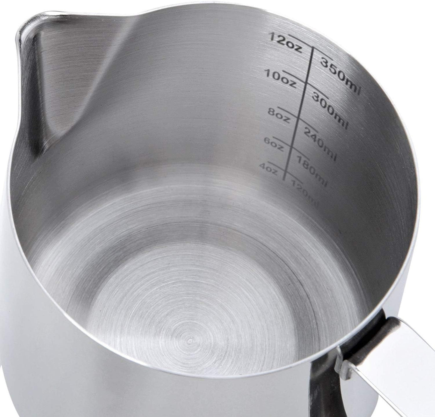 12oz Milk Frothing Pitcher, Stainless Steel Espresso Latte Cup Steaming Pitcher Creamer Cup, Milk Frother Cup Espresso Machine Accessories Barista Tools Jug for Coffee Cappuccino with Latte Art Pen