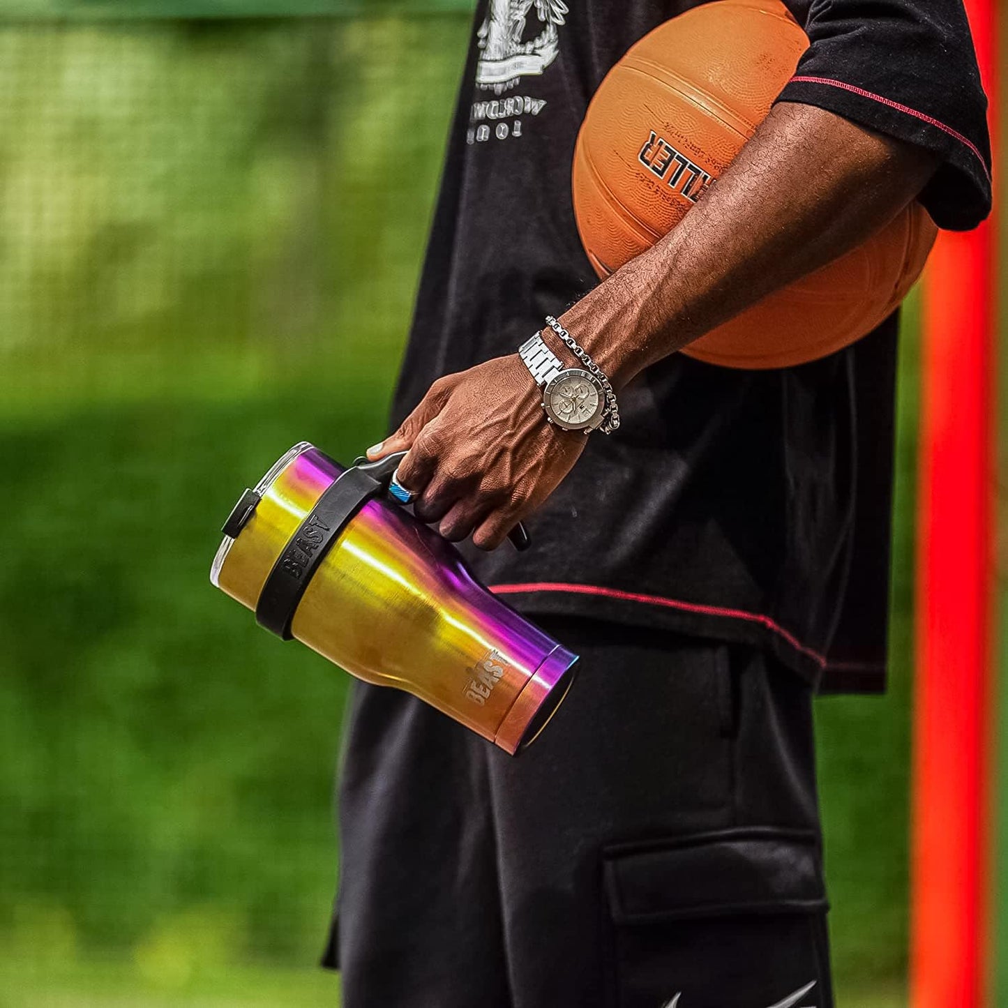 Beast 30 oz Tumbler Stainless Steel Vacuum Insulated Coffee Ice Cup Double Wall Travel Flask (Rainbow)