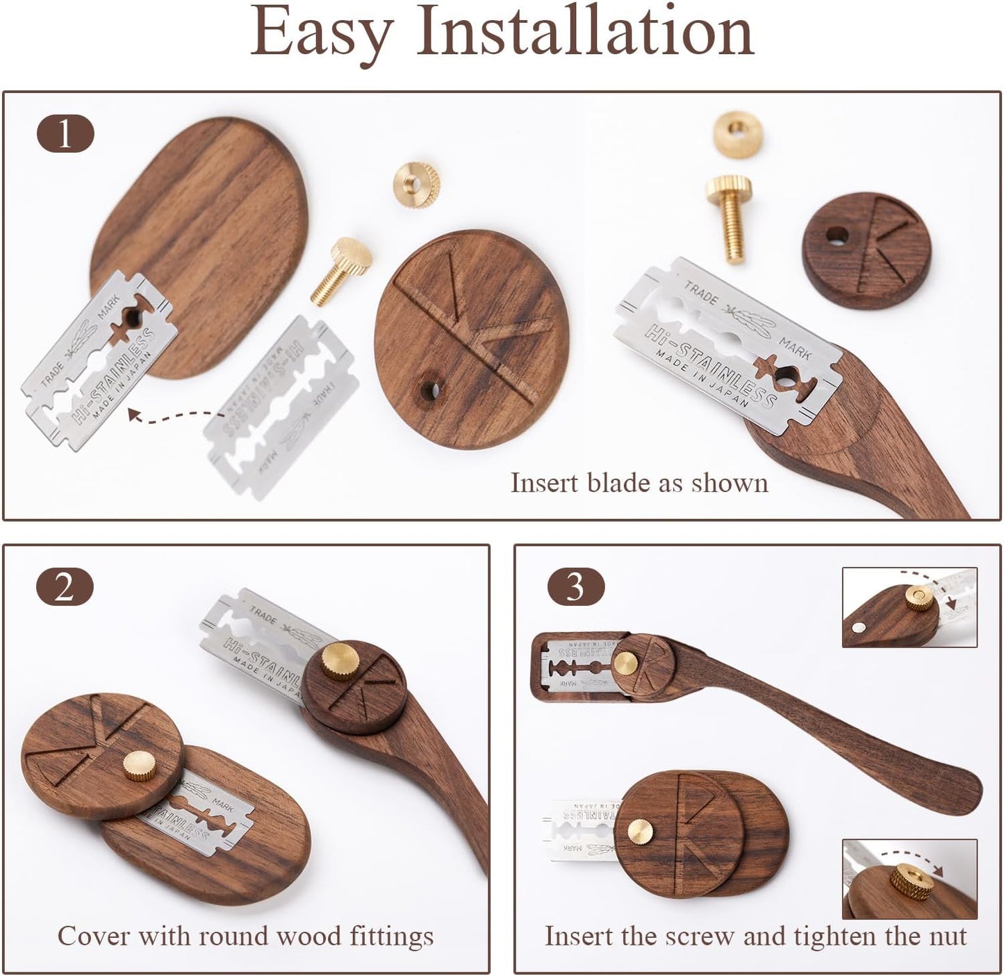 Bread Lame Set with Blade Cover, Two Scoring Knifes with 5 Feather Blades, Dough Scoring Tool for Bread Baking, Sourdough Scoring Tool Dexterous-Cut Series Lame Bread Tool (LUNA & ELEGANT)