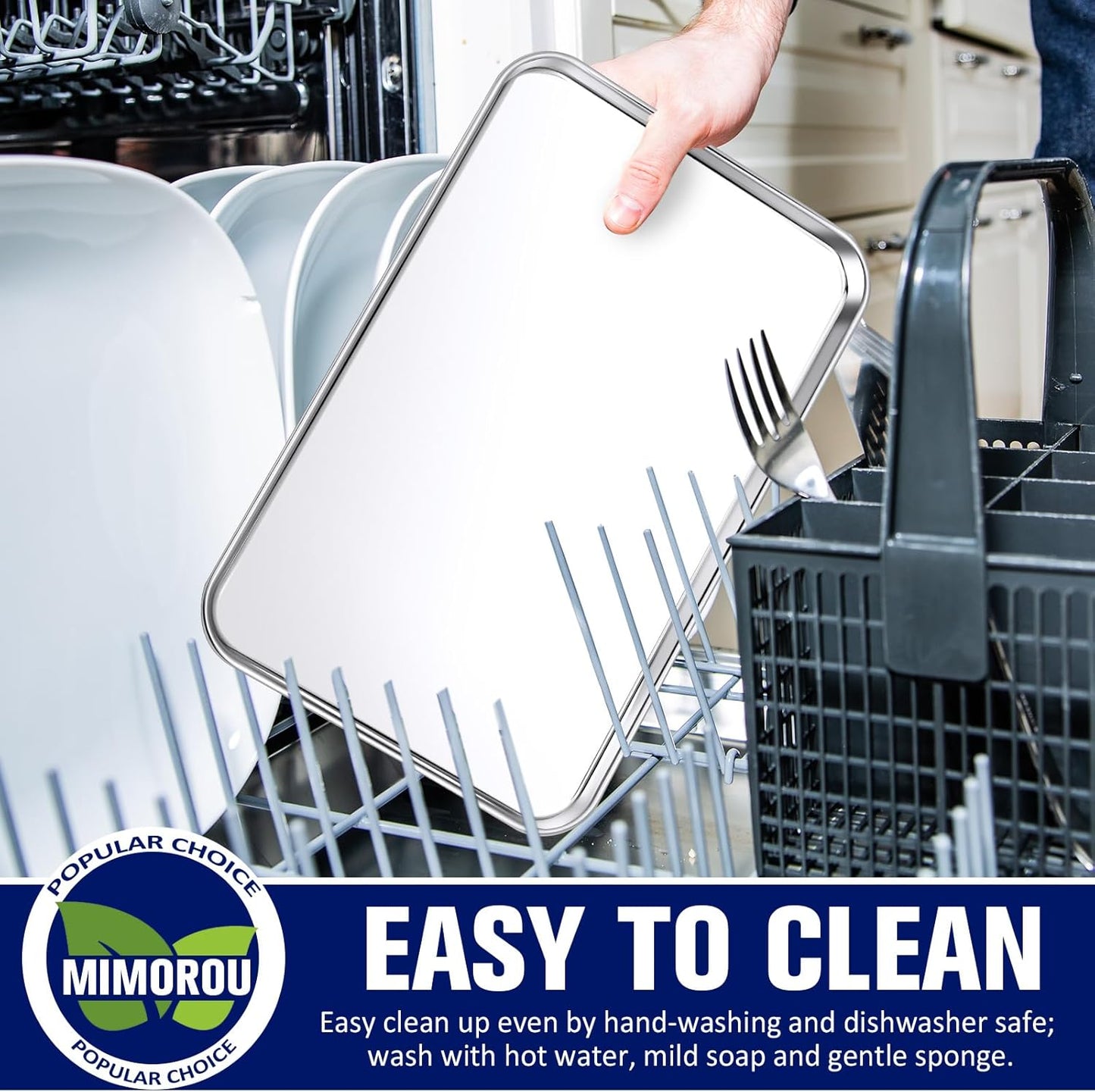 Mimorou 12 Pcs Baking Sheet Stainless Steel Cookie Small Metal Sheet Pans Professional Rectangle Oven Trays Kitchen Baking Cooking Oven and Toaster, Dishwasher Safe