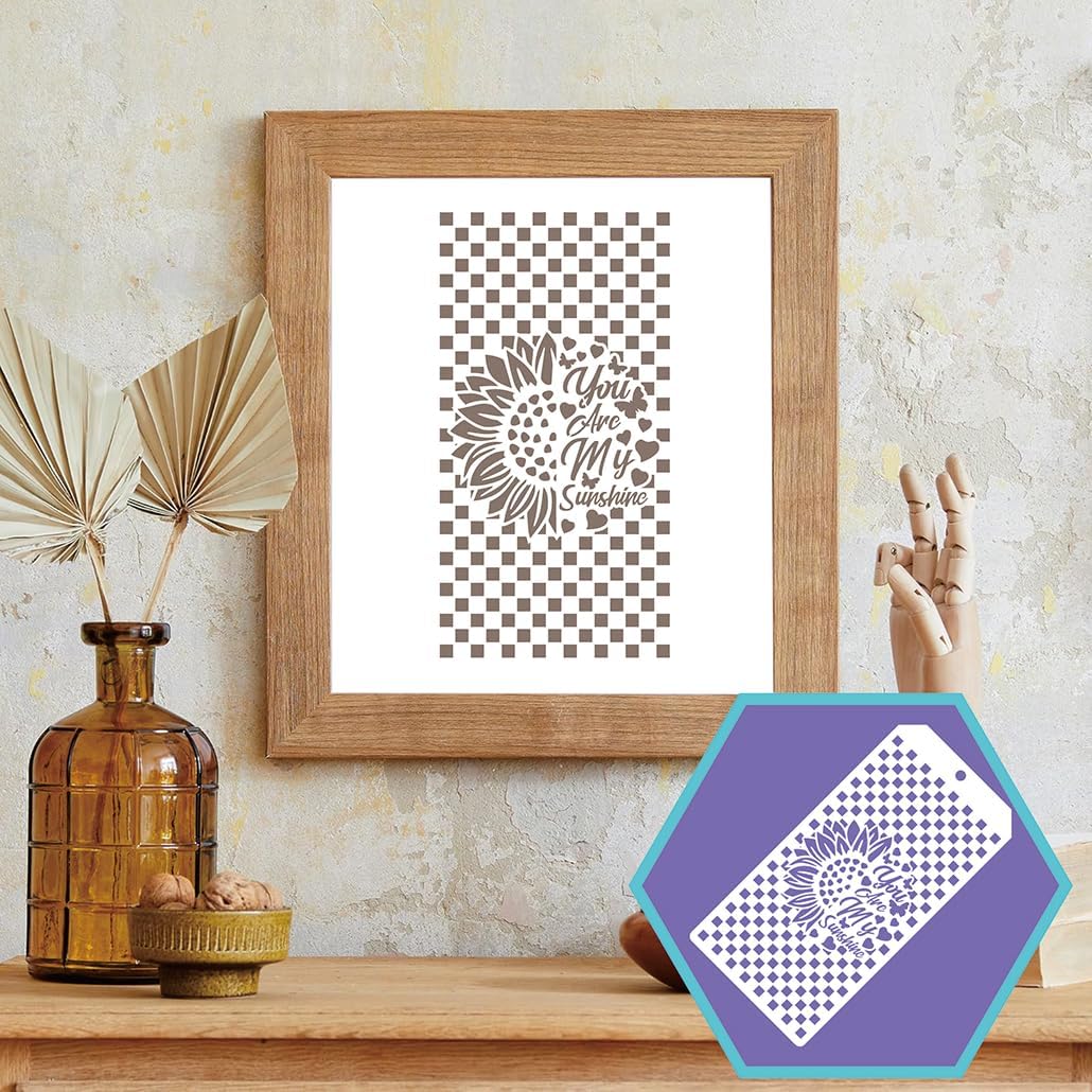4-Pack Reusable Stencil Set for Crafting, Painting, and DIY Projects – Durable, Versatile, and Easy-to-Use Stencils for Walls, Fabric, Wood, and More