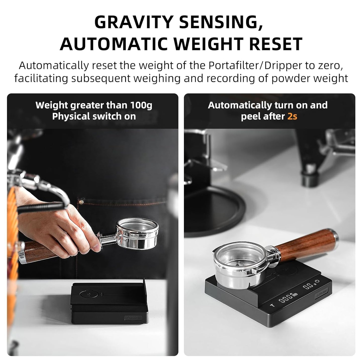 MHW-3BOMBER Mini Coffee Scale with Auto Timing,Electronic Espresso Scale,Type-C Rechargeable Coffee Weight Scale,Tare Function,g/oz,LED Display,Digital Scale for Coffee/Kitchen,White ES6034W-OS