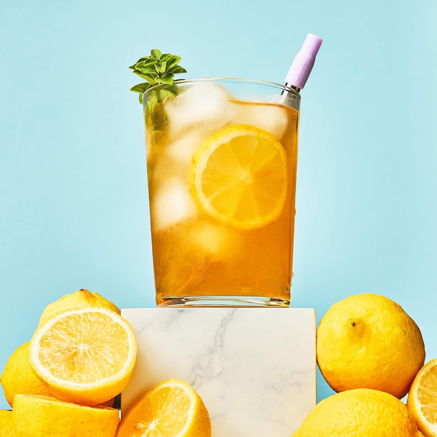 ZOKU Reusable Metal Straw with Case for Travel, Purple - Collapsible Stainless Steel Drinking Straw with Silicone Tip and Cleaner Brush, Ideal for Key Chains, Pockets, Purses