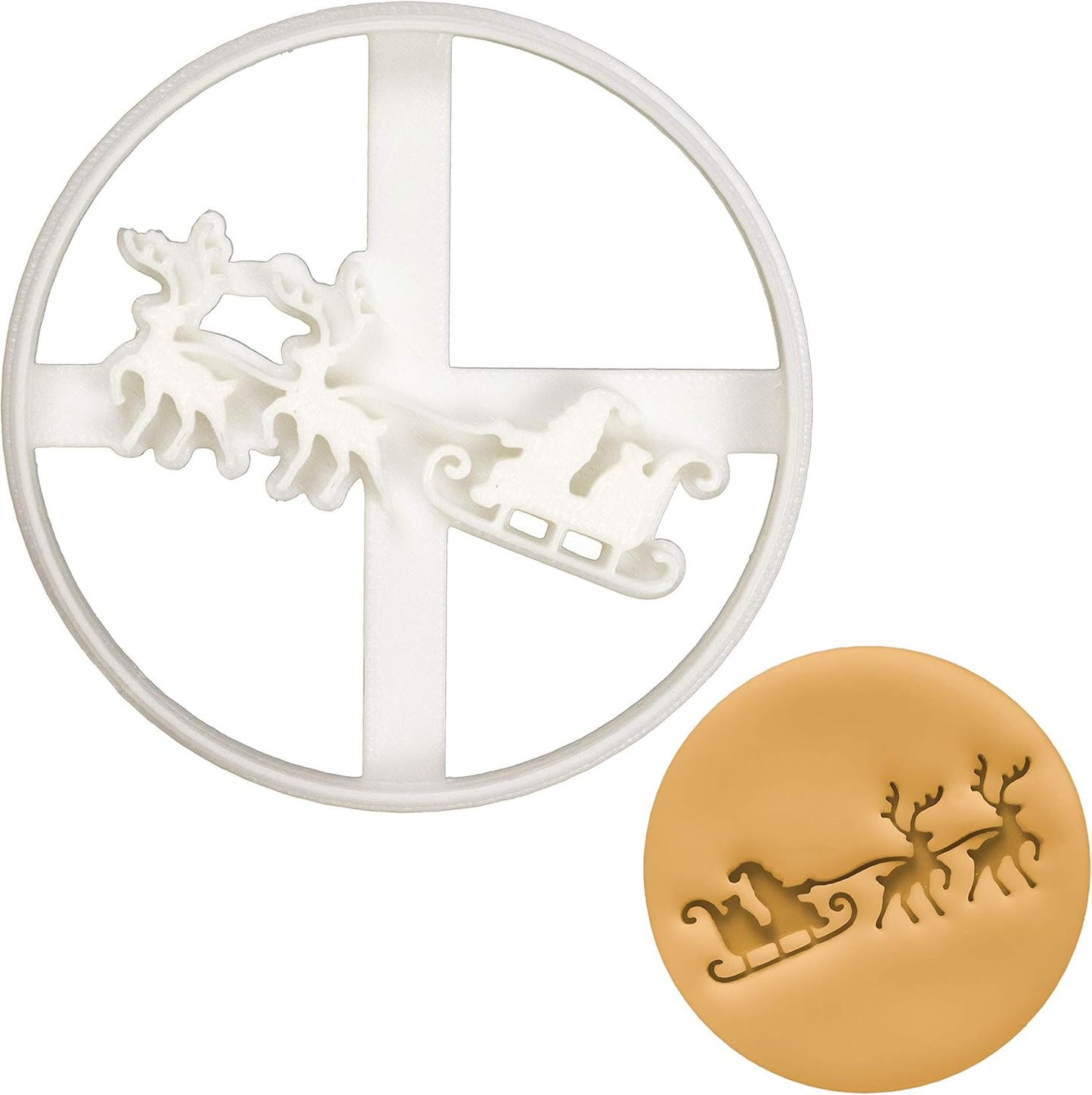 Santa Claus and Reindeer cookie cutter, 1 piece - Bakerlogy