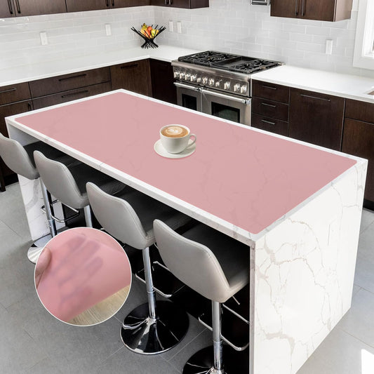 Silicone Mats for Kitchen Counter, 47.3"x23.6"(120cmx60cm) Large Heat Resistant Mat Kitchen Island Waterproof 2MM Thick Countertop Protector Mat Nons-slip Extra Large Counter Mat, Translucent Red