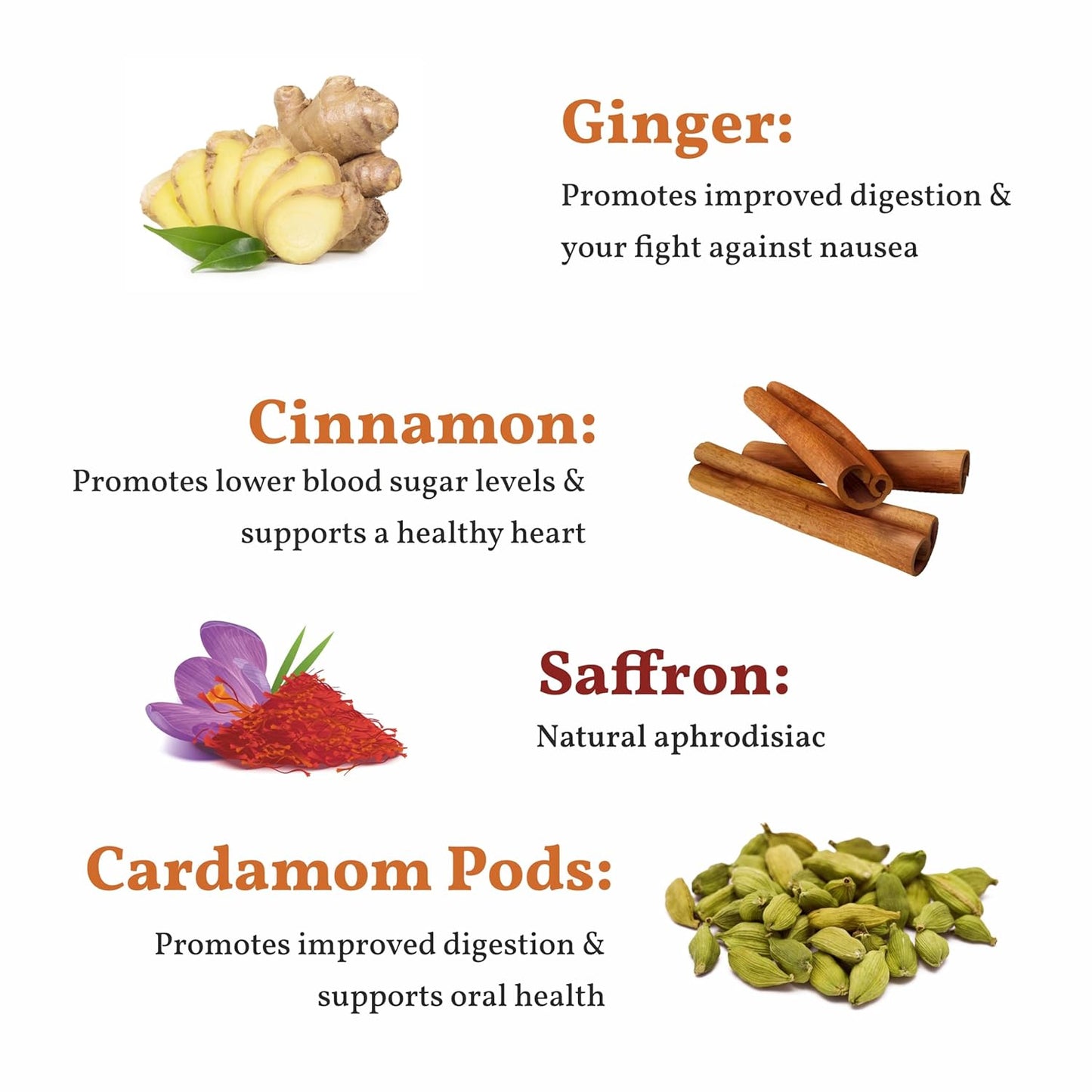 Sancha Tea Boutique Royal Saffron Chai | 30 Pyramid Bags | Masala Chai with Real Kashmiri Saffron & Premium Assam Tea | India’s Famous Spiced Tea