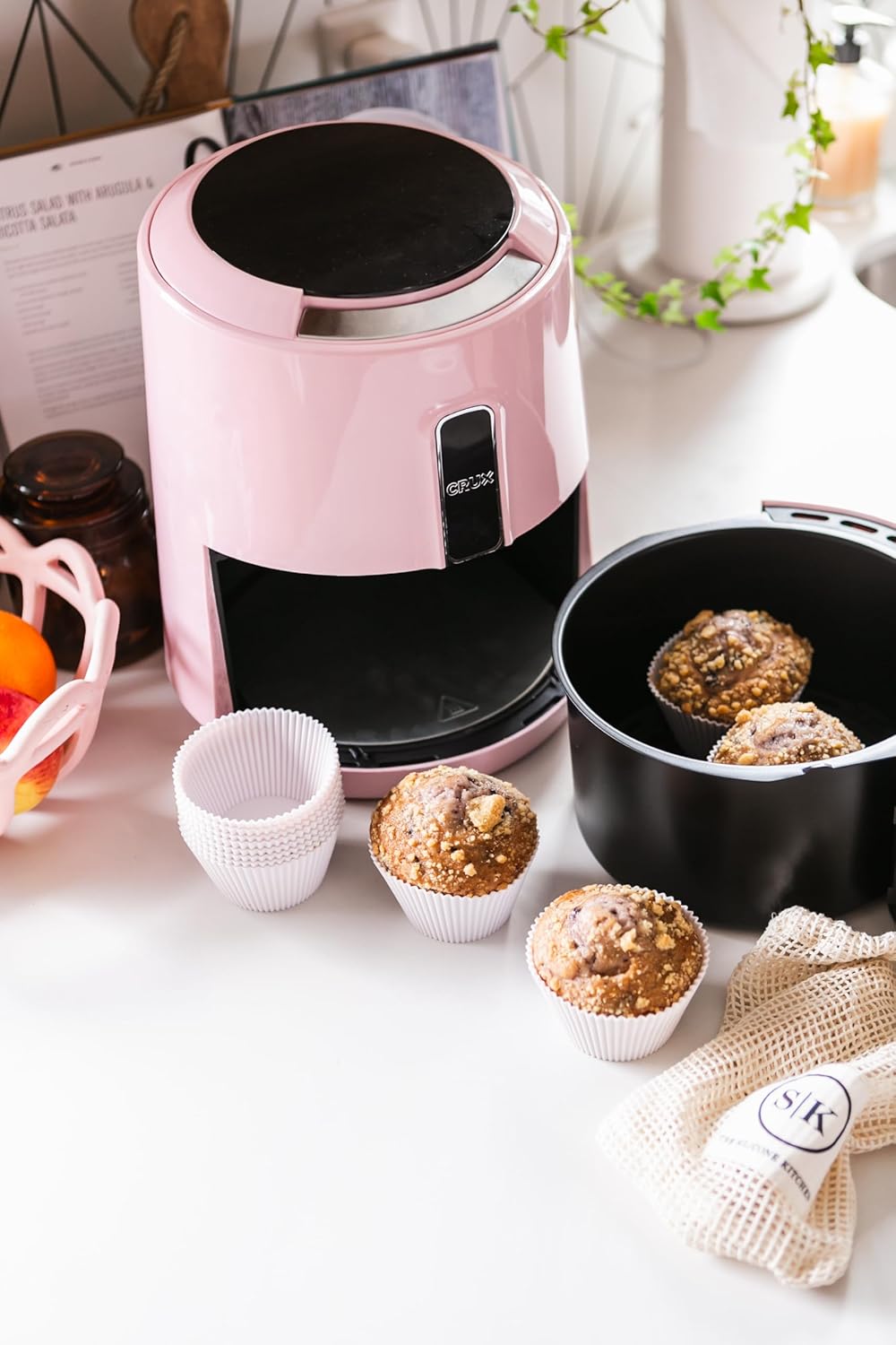 The Silicone Kitchen Reusable JUMBO Silicone Baking Cup, Non-Toxic, BPA Free, Dishwasher Safe, Jumbo, 12 Pack, White Blue Green