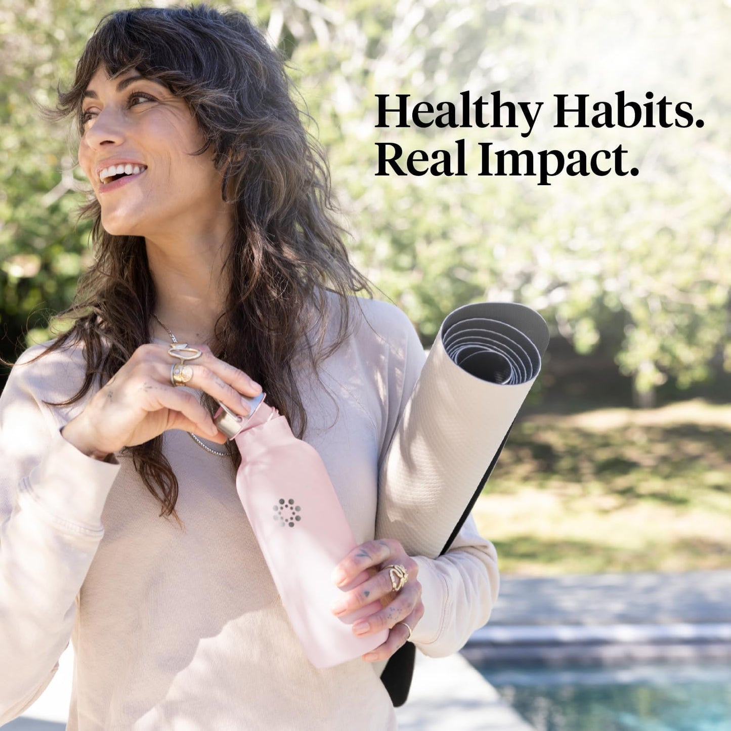 Lifefactory 32-Ounce Stainless Steel Vacuum-Insulated Sport Bottle, Desert Rose