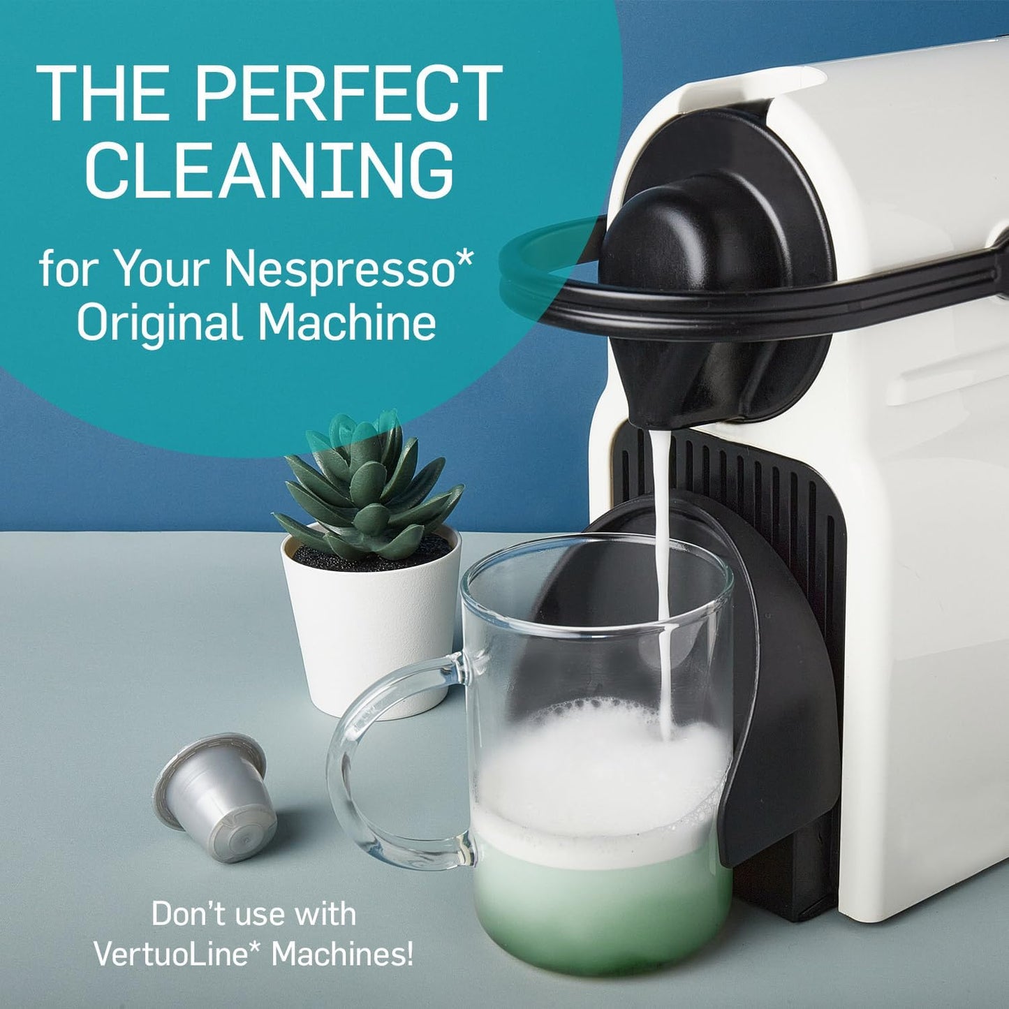 50 Cleaning Pods Compatible with Nespresso Original Machines I Cleaning Kit for Better Tasting Coffee I Coffee Machine Cleaner I Easy and Safe to Use