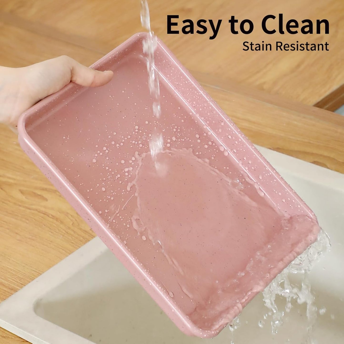 Toaster Oven Pans Set of 2, Shinsin 11-Inch Nonstick Baking Sheet Pans and Trays, 1/8 Thicker Replacement Small Baking Tray Accessories for Cookie, Non Toxic and Easy Clean and Diswasher Safe, Pink