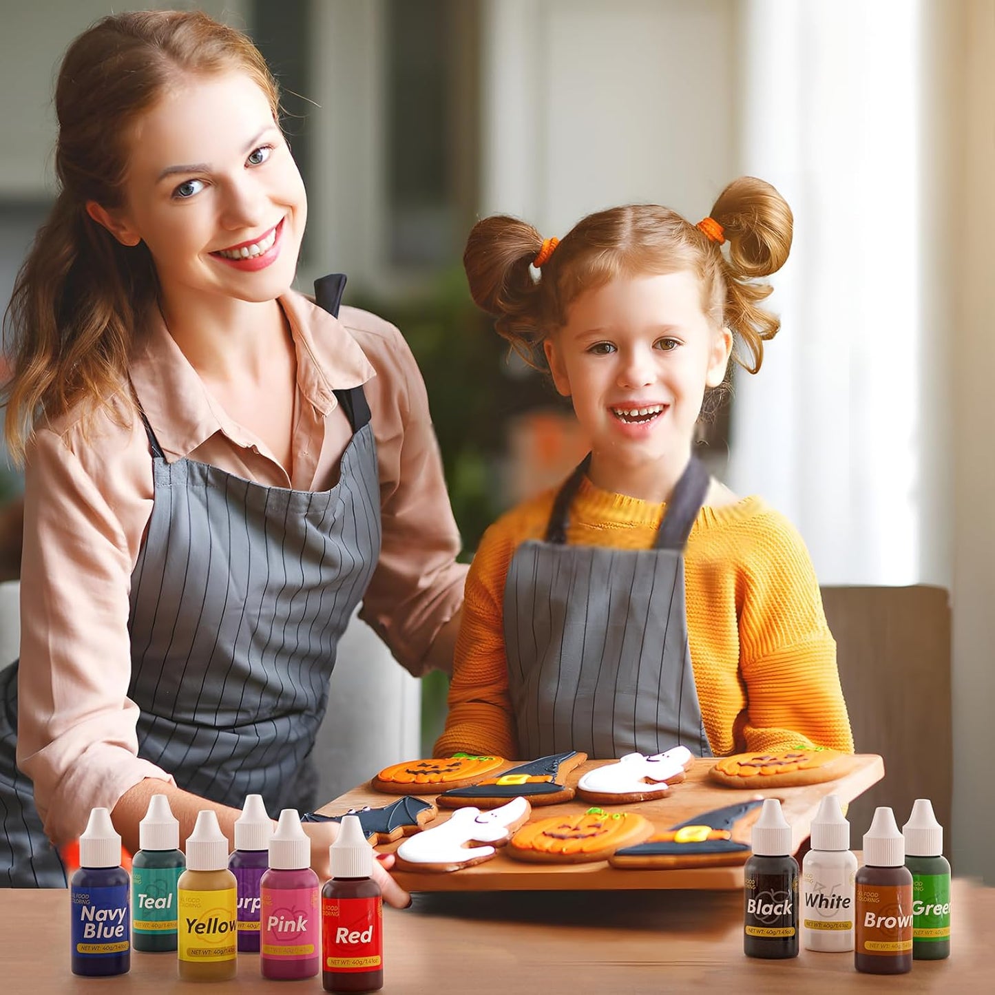 Gel Food Coloring for Cake Decorating - 40g Concentrated Assorted Edible Colors - Tasteless Food Dye Professional-Grade Dye for Easter Eggs Fondant Cookies Frosting Royal Icing Baking - Navy Blue