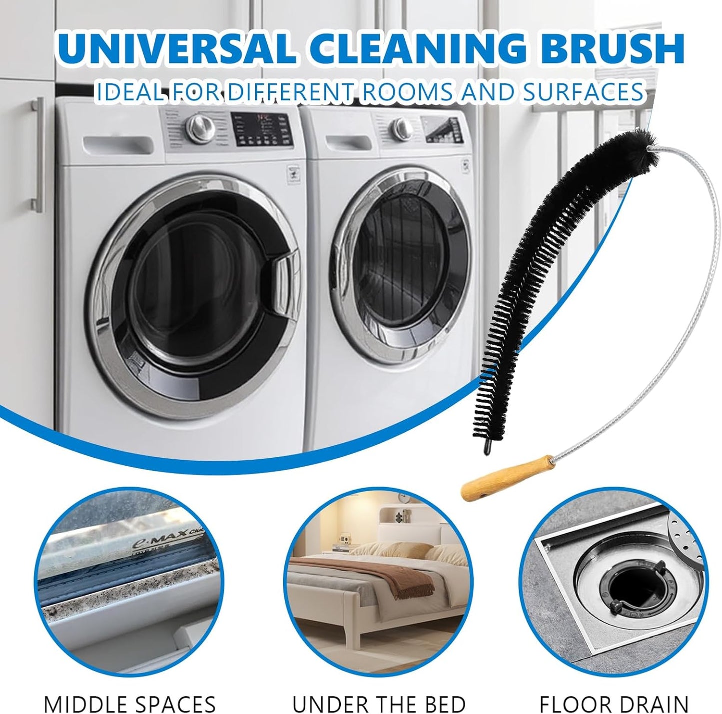 Dryer Lint Brush Vent Cleaner Tool 47.2 Inch Extra Long Flexible for Lint Trap Cleaning Tool Home Dryer Maintenance for DIY Users(1, PCS)