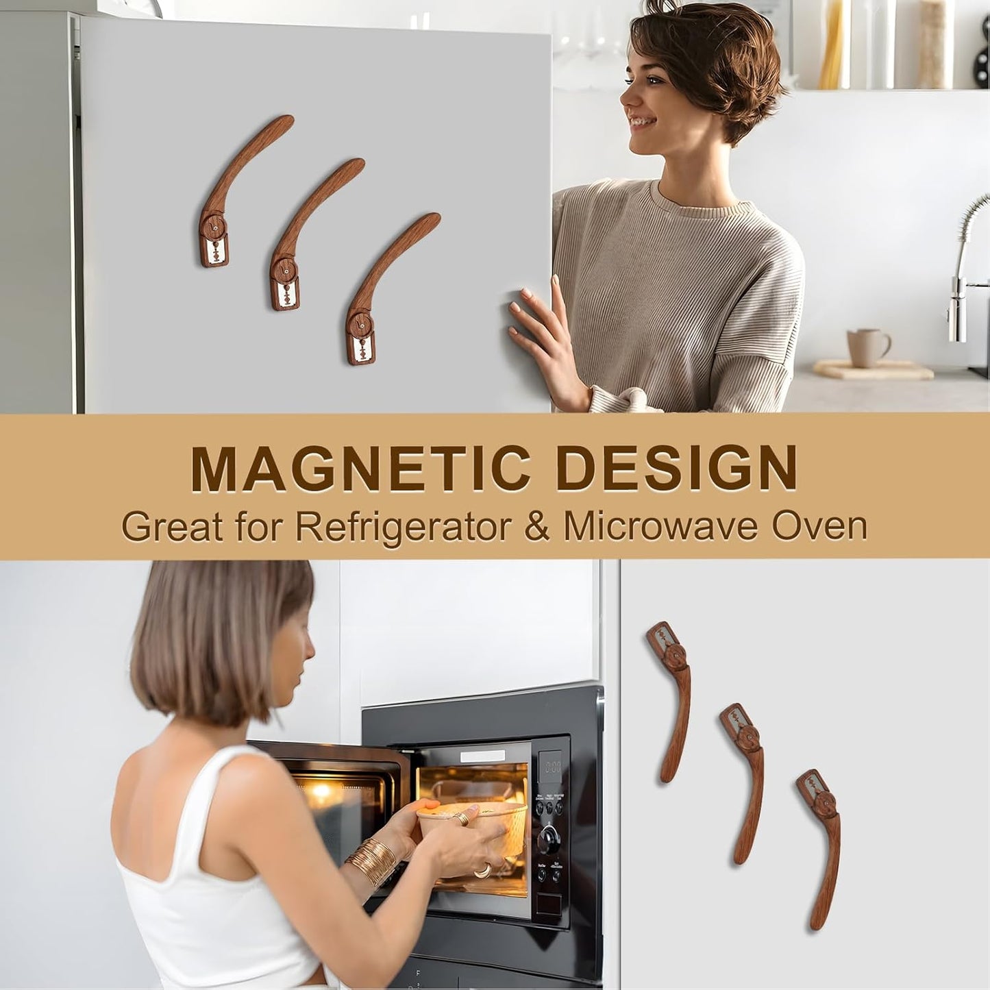 Innovative Magnetic Bread Lame Bread Scoring Tool,Bread Lame Cutter,Bread Scoring Knife for Bread Baking & Sourdough Baking,Bread Razor Tool with 5 Razor Blades-Black Walnut Wood