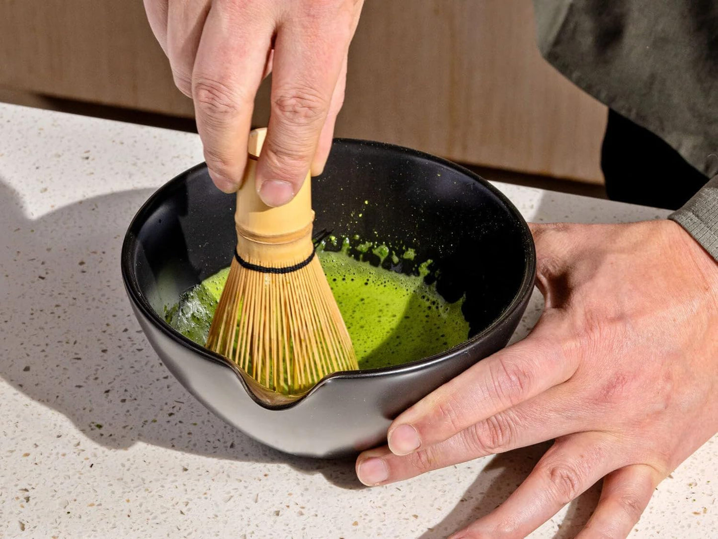 Matcha Whisk - Bamboo Whisk for Matcha Powder, Handcrafted Organic Traditional Japanese Chasen, 120-Prong Matcha Stirrer Wisk Mixer Brush for Authentic Tea Preparation