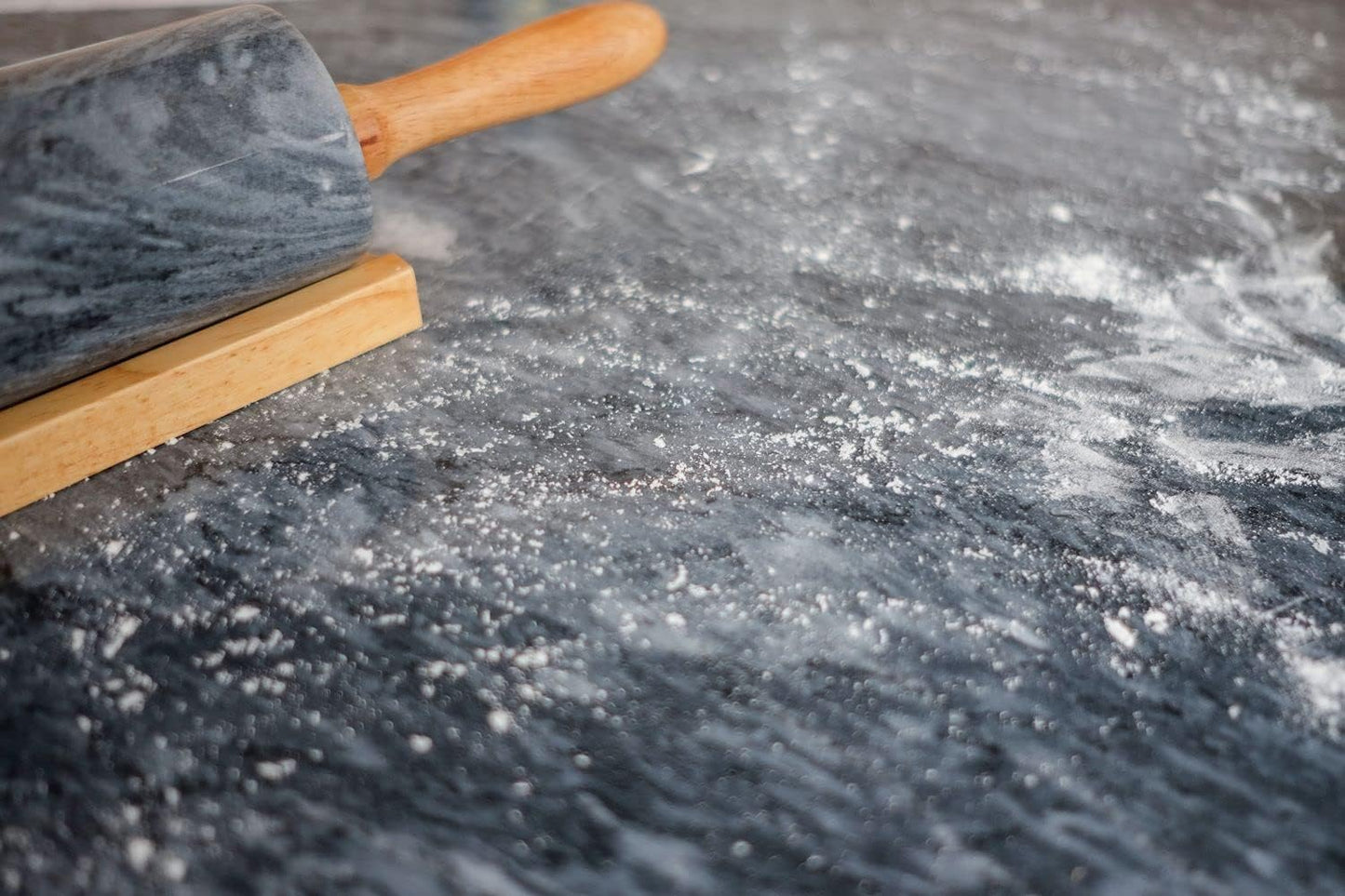 JEmarble Pastry Board 16x24 inch(Gray) with Non-Slip Rubber Feets for Stability Perfect for Keep the Dough Cool and Chocolate Tempering(Premium Quality)