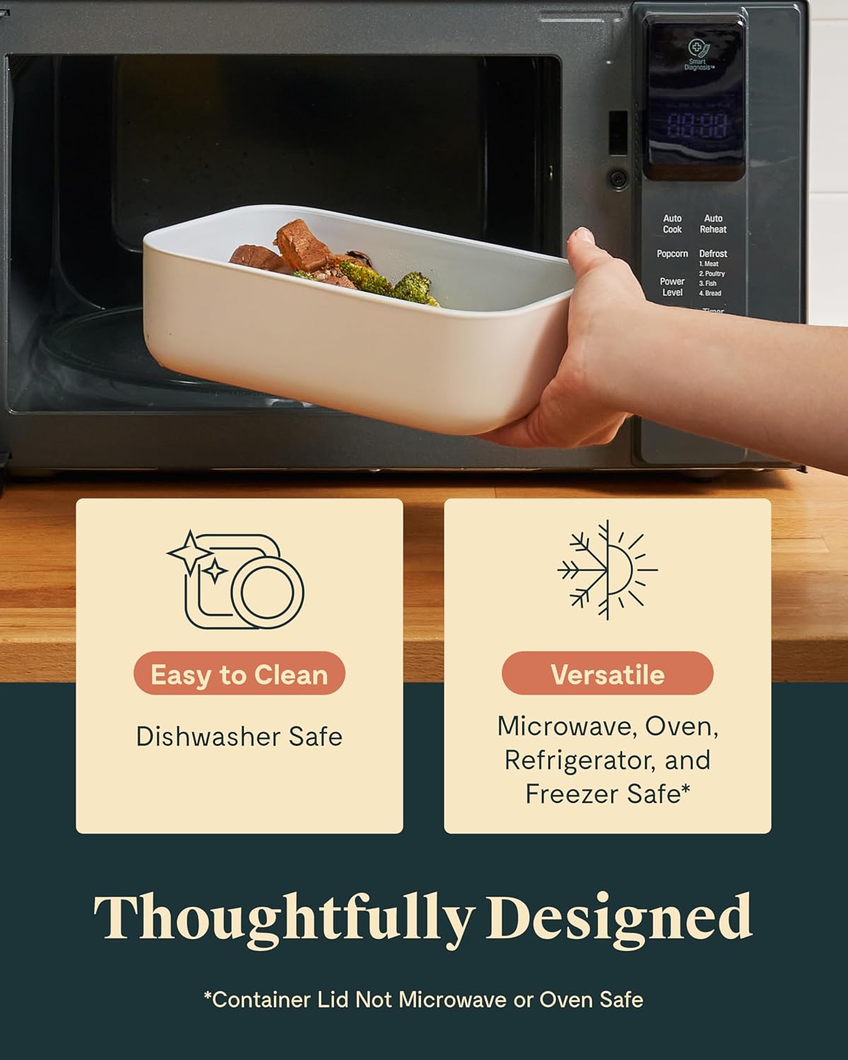 Caraway 2pc Glass Food Storage Set - 6.6 Cup Food Containers (2) - Ceramic Coated - Non Toxic, Non Stick Lunch Box with Lids. Dishwasher, Oven, & Microwave Safe - Gray