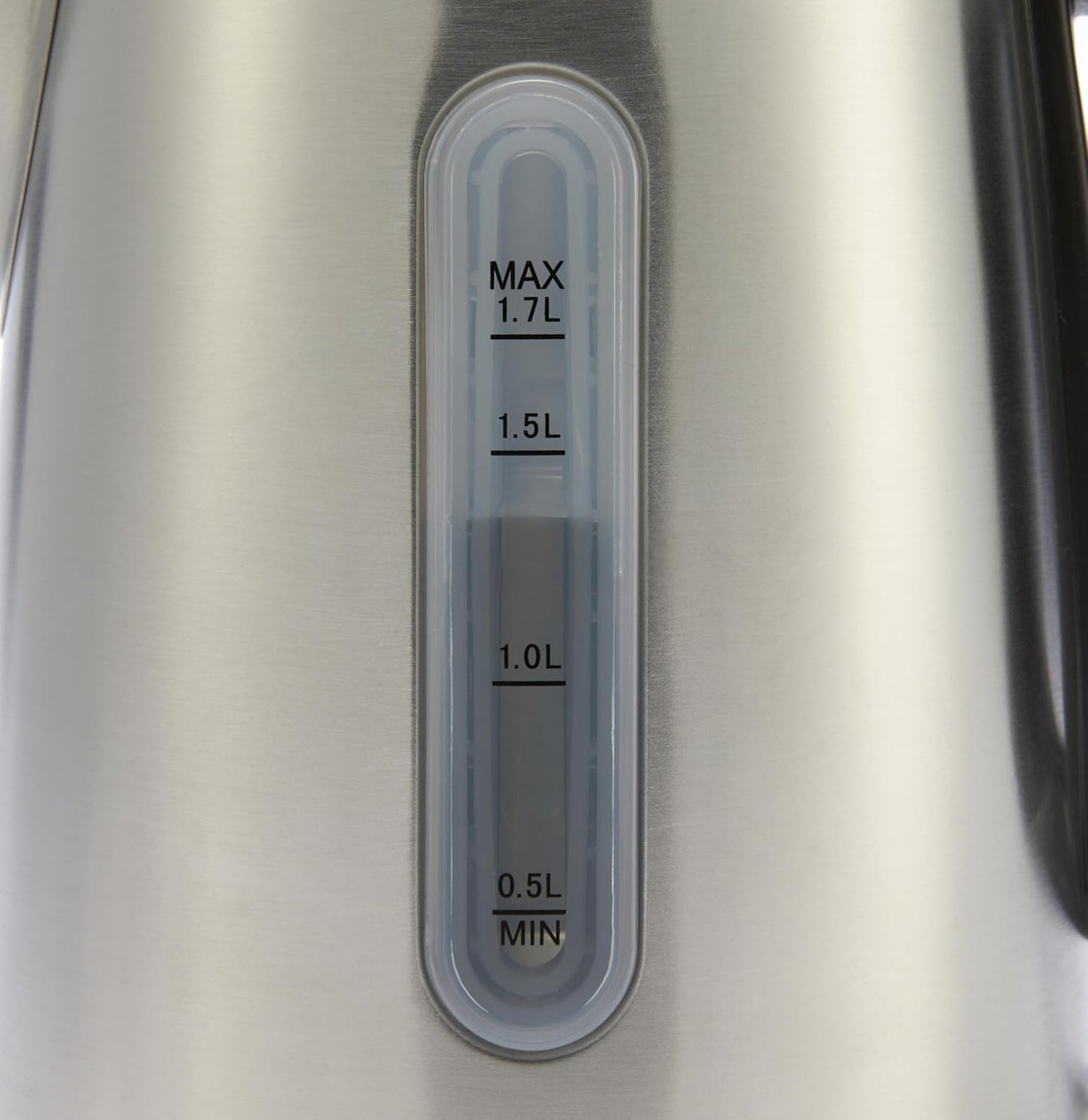 Amazon Basics Electric Stainless Steel Kettle for Tea and Coffee, BPA-Free, Fast Boiling, Auto Shut-Off, 1.8 Quarts, 1500W, Black and Silver