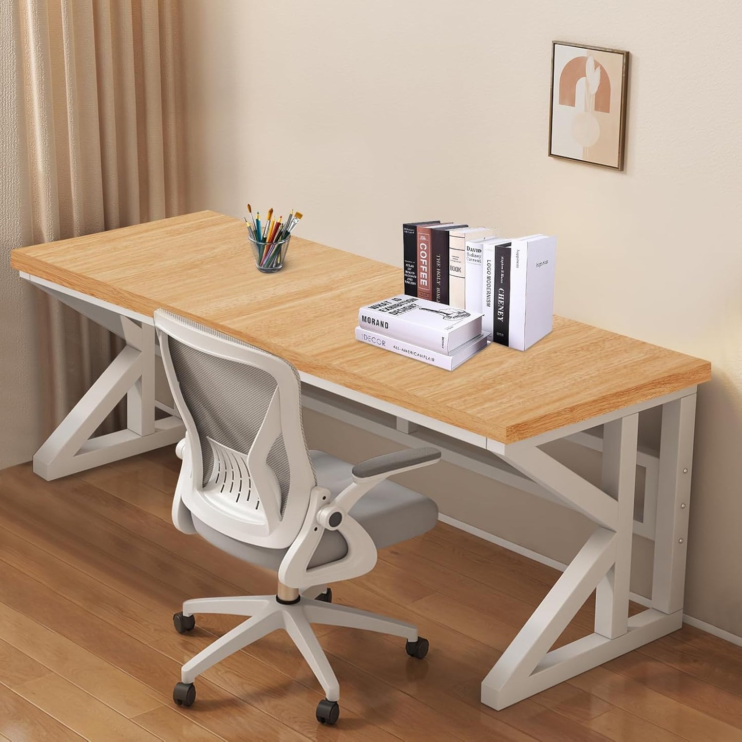 Butcher Block Countertop | 47x24in Wood Board Countertop | DIY Washer Dryer/Island/Kitchen Counter-top | countertop Cutting Board | 1102lbs Load Capacity | Wood Color | NO Base Legs, 1.38in Thick