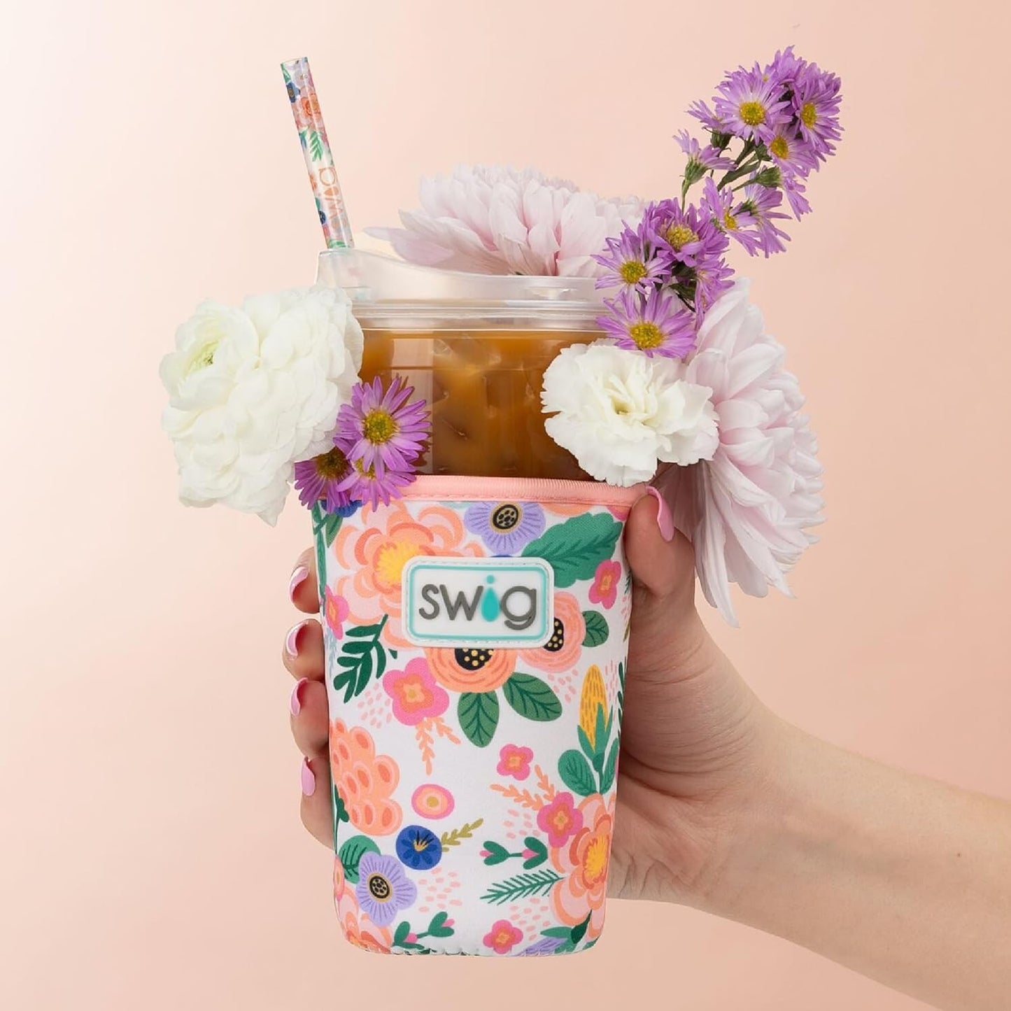 Swig Life Reusable Straws Hayride + Hot Pink Tall Straw Set & Cleaning Brush, Each Straw is 10.25 inch Long (Fits Swig Life 20oz Tumblers, 22oz, and 32oz Tumblers)