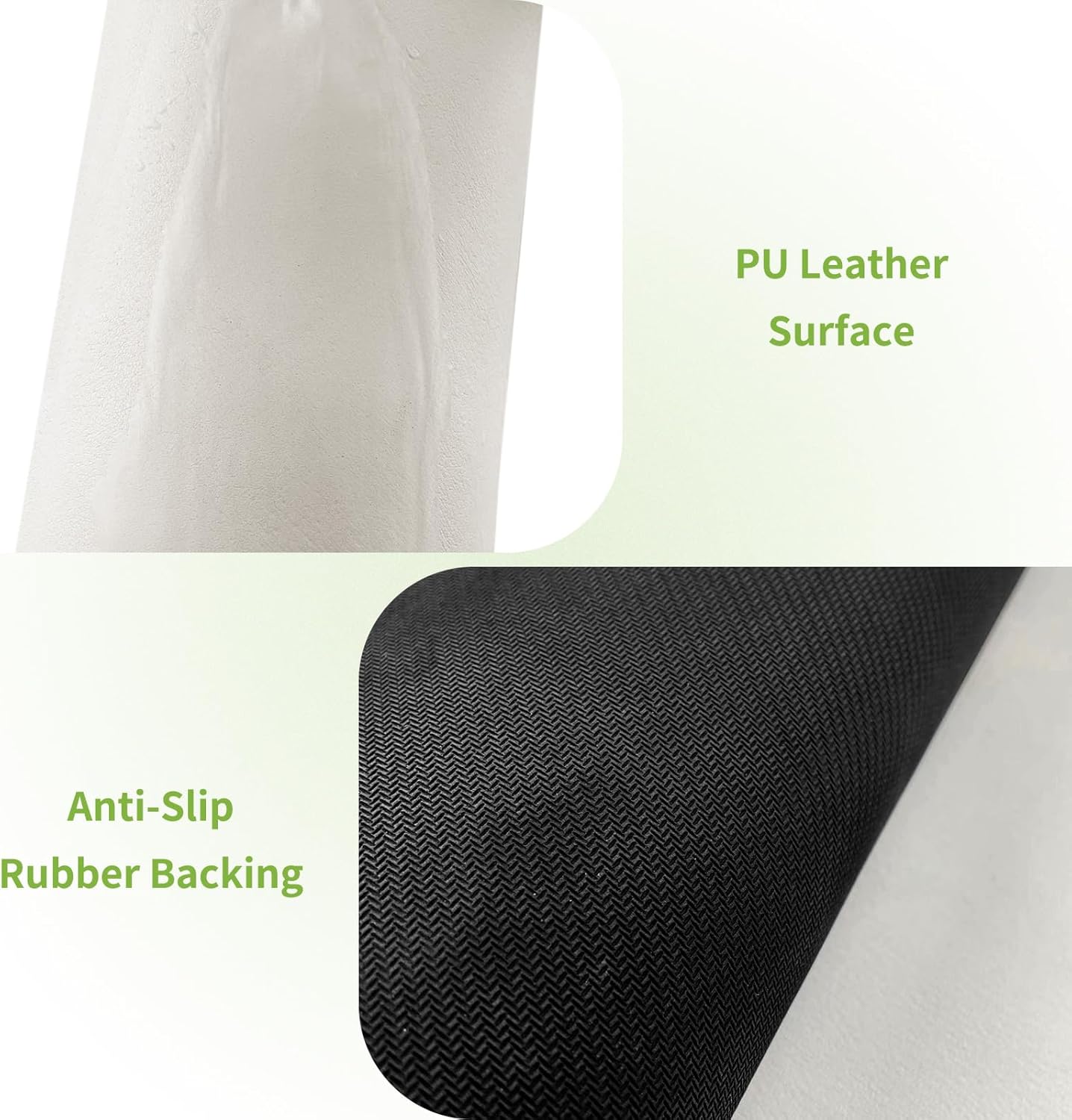 Matace Designer Coffee Bar Mat, Large 16 x 24 Inches, Rubber Backing, Absorbent Coffee Maker Mats for Dish Drying, Kitchen Countertop, Heat Resistant, Solid White