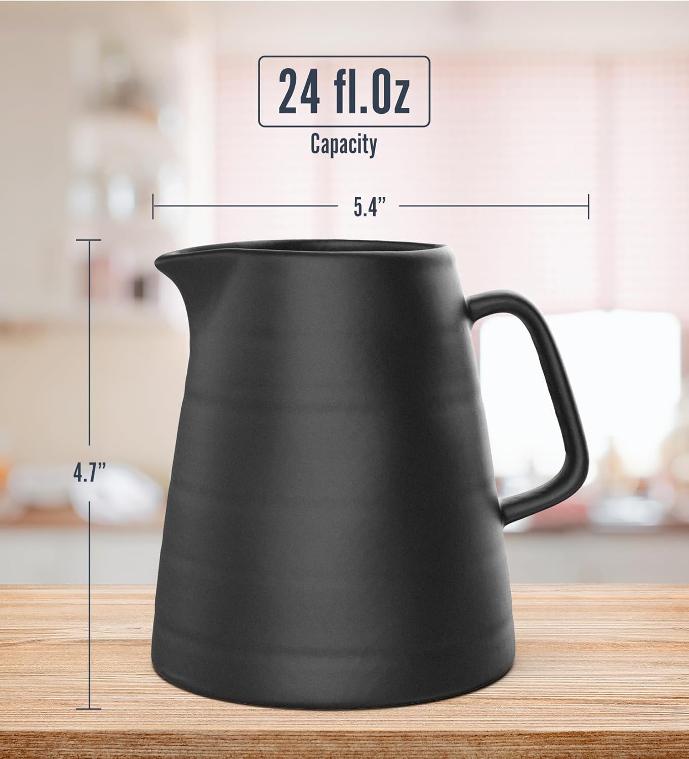 Pour Over Drip Coffee Maker Gift Set with Two Coffee Mugs, Non-Electric Pour Over Coffee Dripper, Easy Manual Brew Maker, Dishwasher and Microwave Safe, Filters not included (Black)