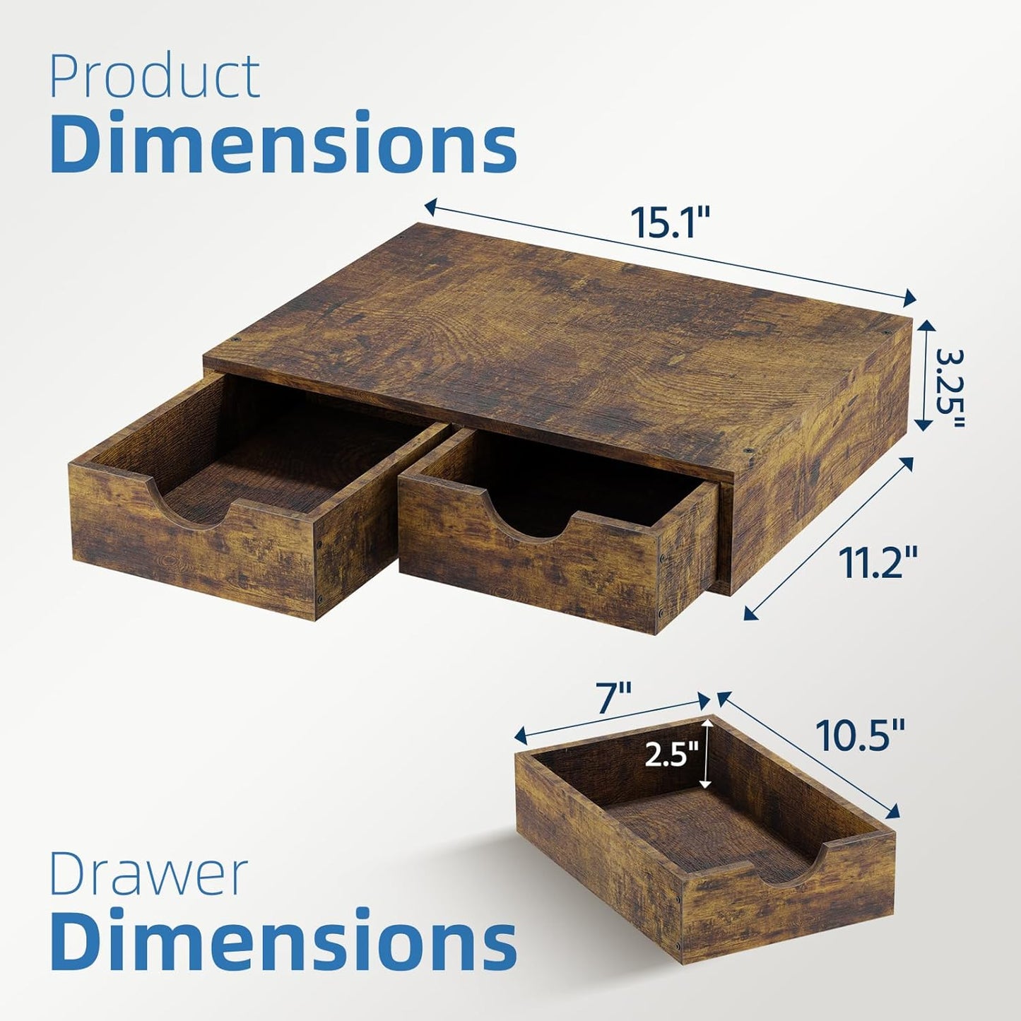 Simple Trending K Cup Organizer Coffee Pod Holder, Wooden K Pod Storage Drawer, Coffee Maker Machine Stand, 30 Pods Capacity