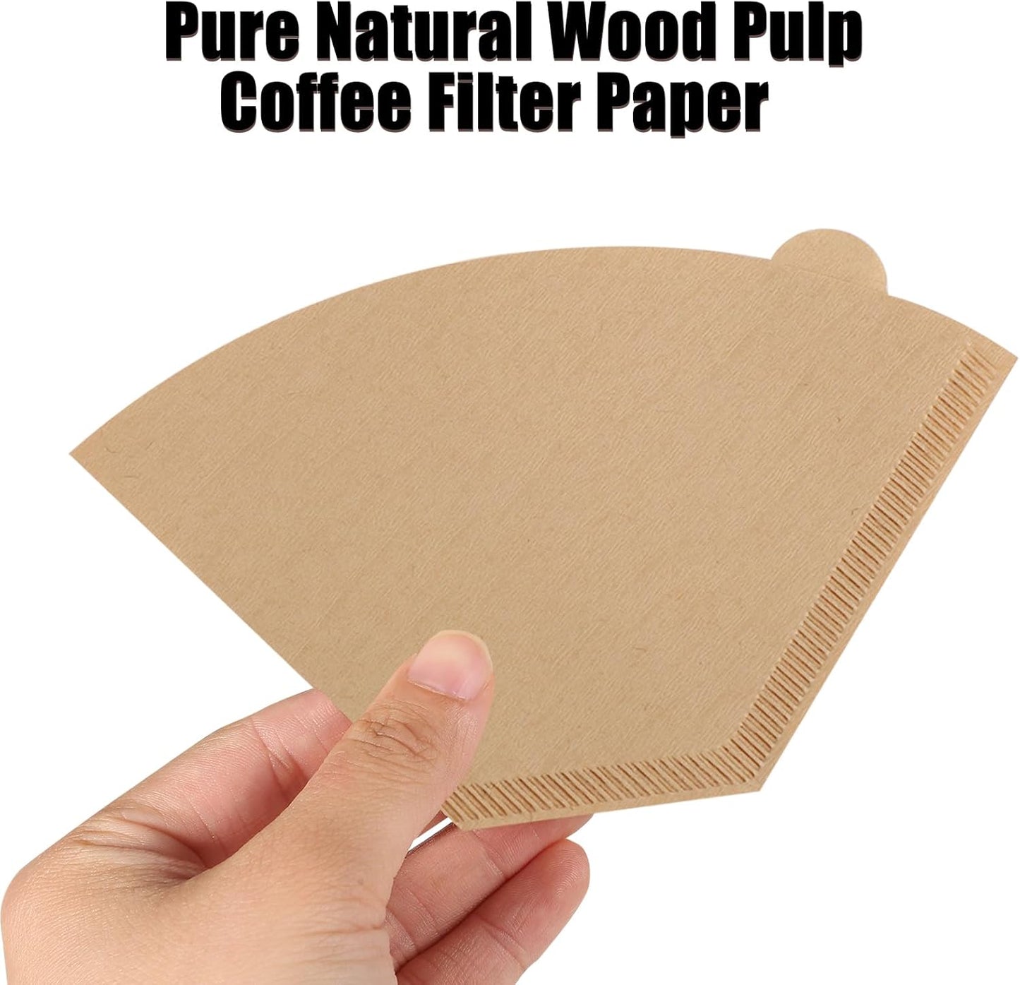 400 Count Cone Coffee Filters #2, 2 Coffee Filters Unbleached Natural Brown Disposable Coffee Filter Compatible with Pour Over and Drip Coffee Maker