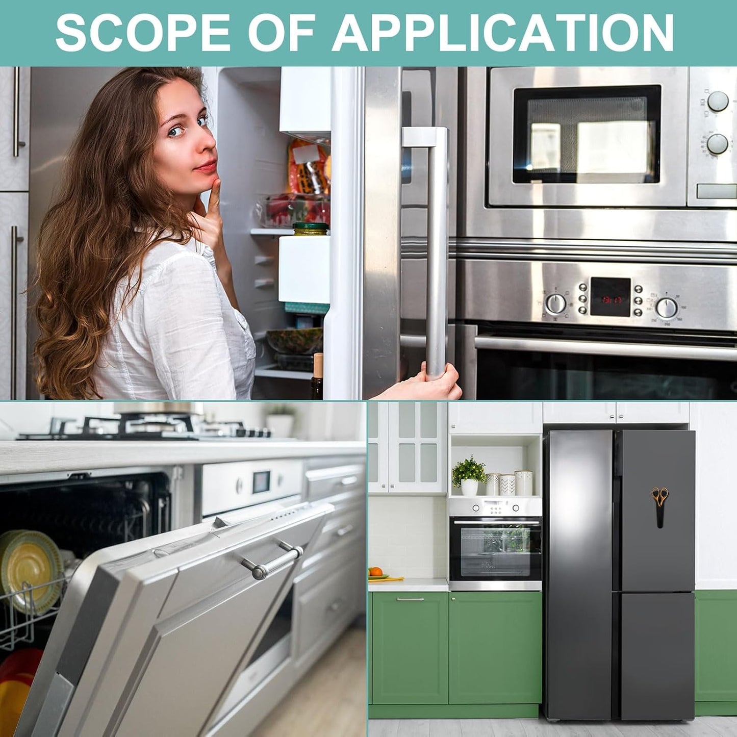 uxcell 2 Pcs Magnetic Scissor Holder, 7.48" x 3.46" Plastic Scissors Cover Durable Waterproof Protector Portable with Round Magnetic Absorber for Kitchen Shears, Blue