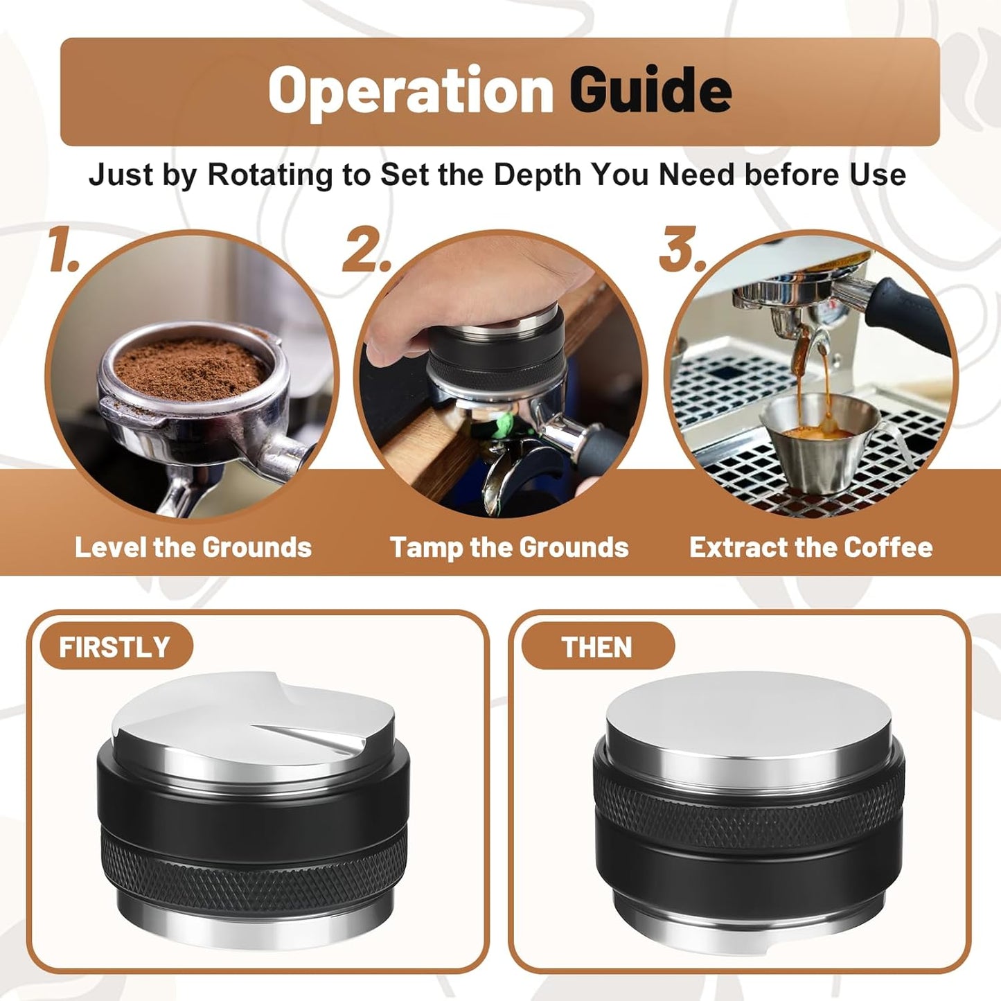 51mm Espresso Tools – Coffee Distributor and Tamper Leveler, WDT Tool, Magnetic Dosing Funnel and Puck Screen with Remover, Espresso Accessories Kit Fits 51mm Portafilters and Espresso Machines