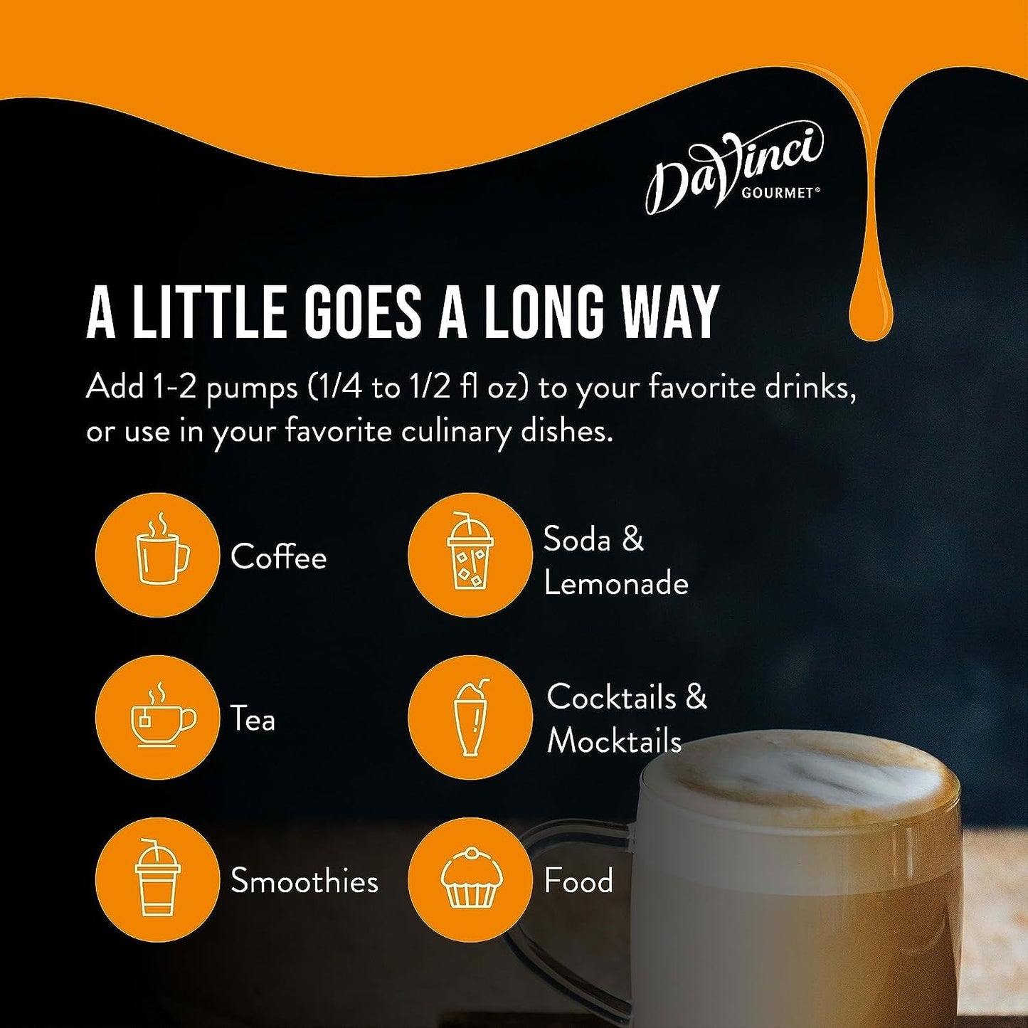 DaVinci Gourmet Classic Syrup Bundle with Caramel, Vanilla, and White Chocolate Flavors 25.4 Fl Oz - Includes 3 Syrup Pumps