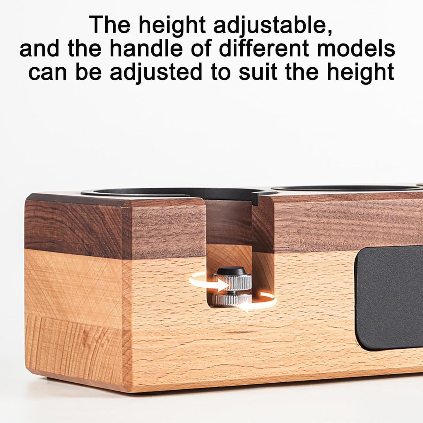 Espresso Tamping Station 58mm 54mm 51mm, Wood Portailter Holder Espresso Coffee Equipment, Espresso Machine Accessories, Barista Tools, Adjustable(Accessories not included)