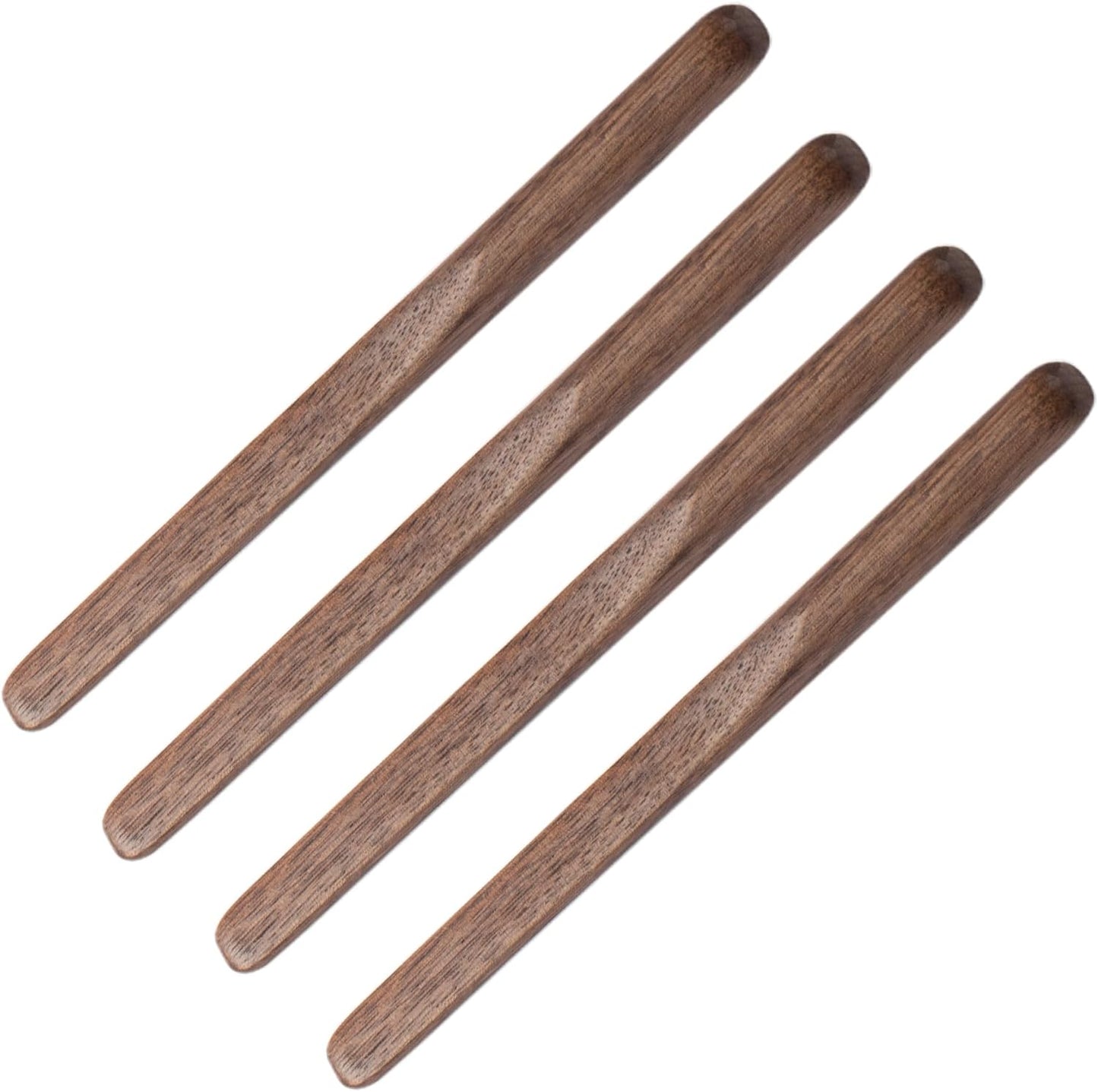 Black Walnut Wood 4Pcs Coffee Stirrers 6″ Reusable & Multifunctional for Coffee, Drinks, Tea, Milk, Oatmeal, Crafts and Oil, butter spreader Great for jam, jelly, peanut butter etc.