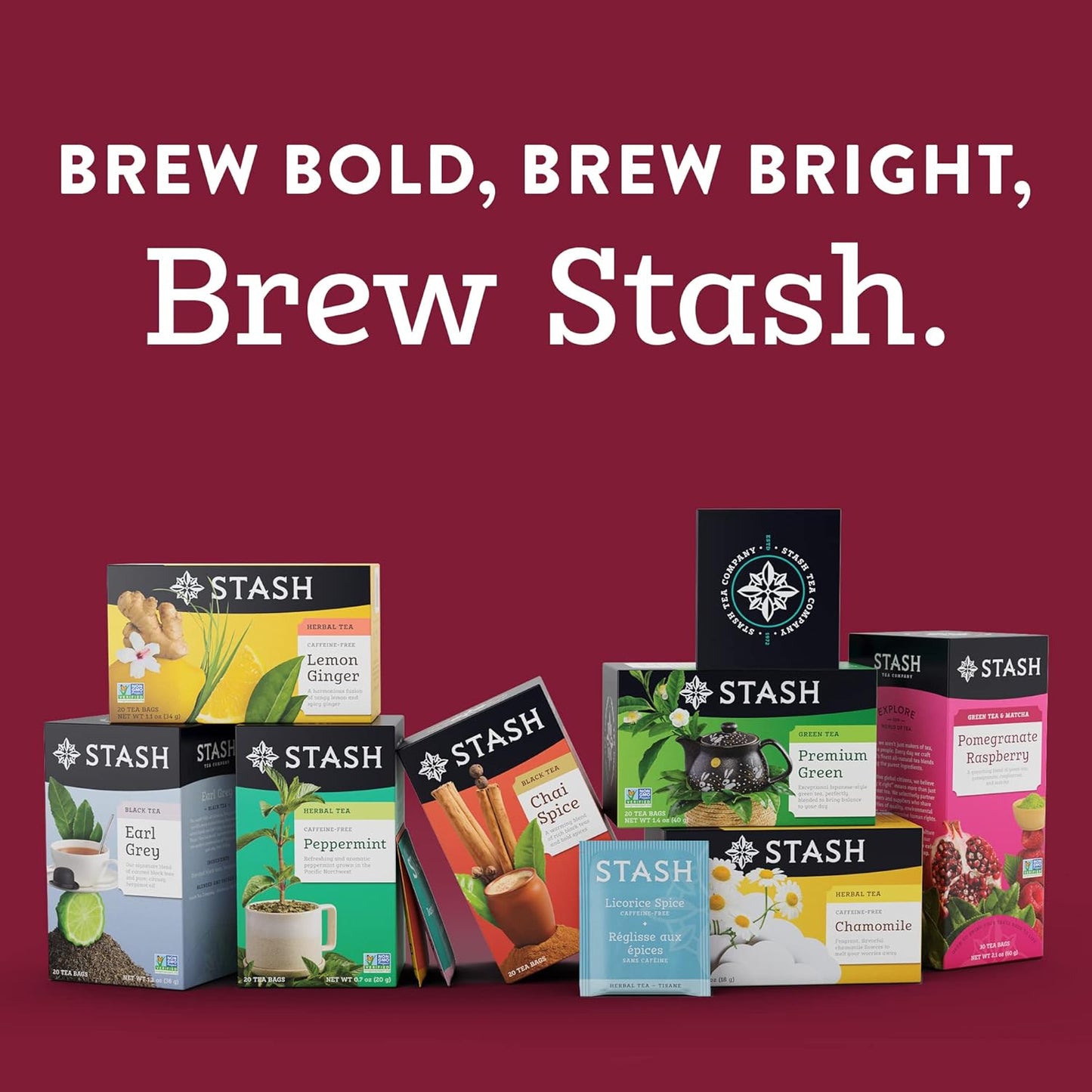 Stash Tea Maple Apple Cider Herbal Tea - Naturally Caffeine Free, Non-GMO Project Verified Premium Tea with No Artificial Ingredients, 18 Count (Pack of 6) - 108 Bags Total